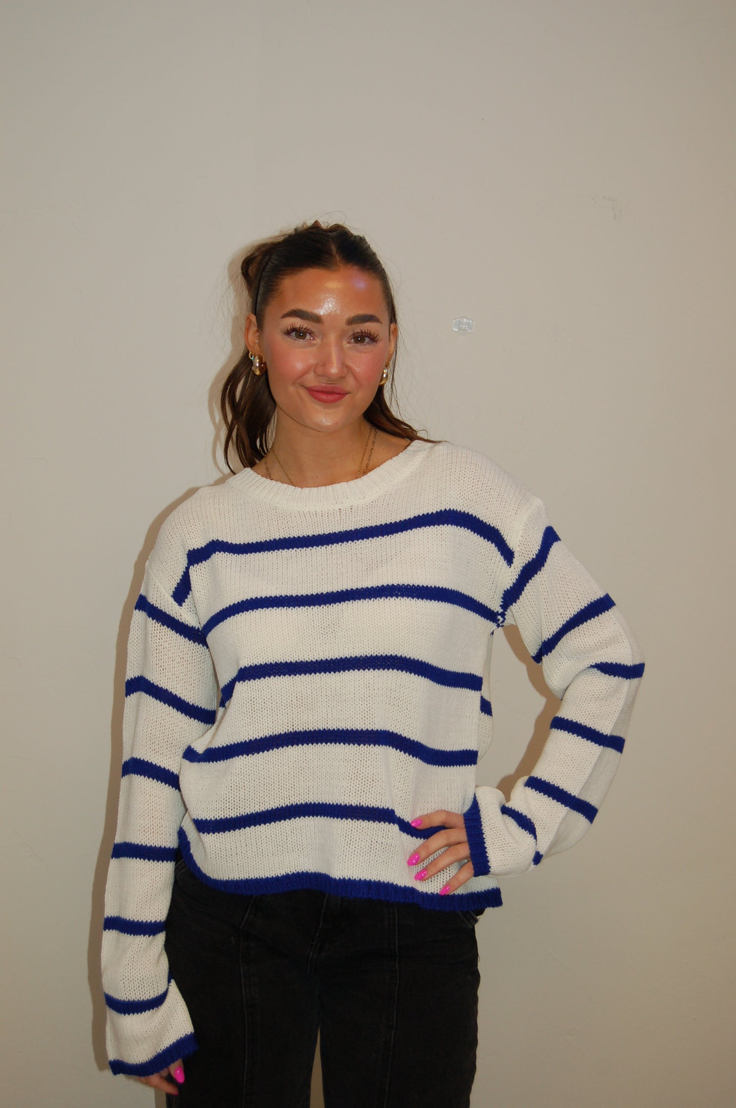 Chic Stripe Knit Sweater