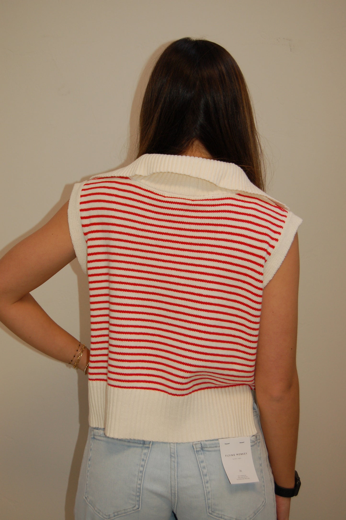 Scarlet Striped Knit Sweater