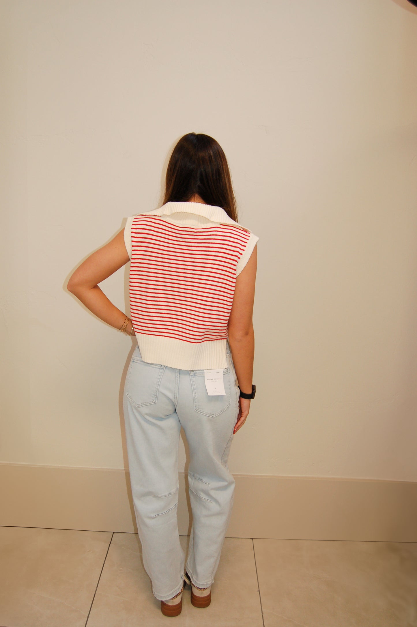 Scarlet Striped Knit Sweater