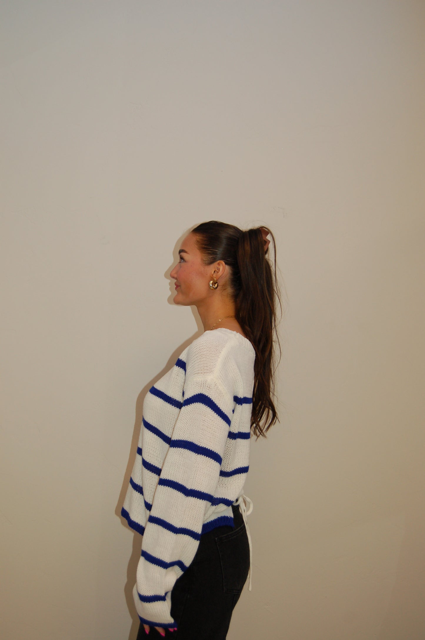 Chic Stripe Knit Sweater