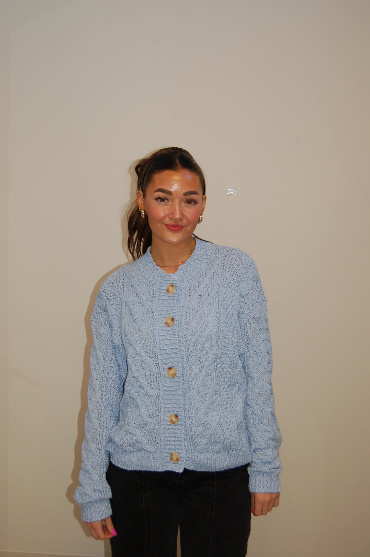 Serene Blue Knit Sweater
