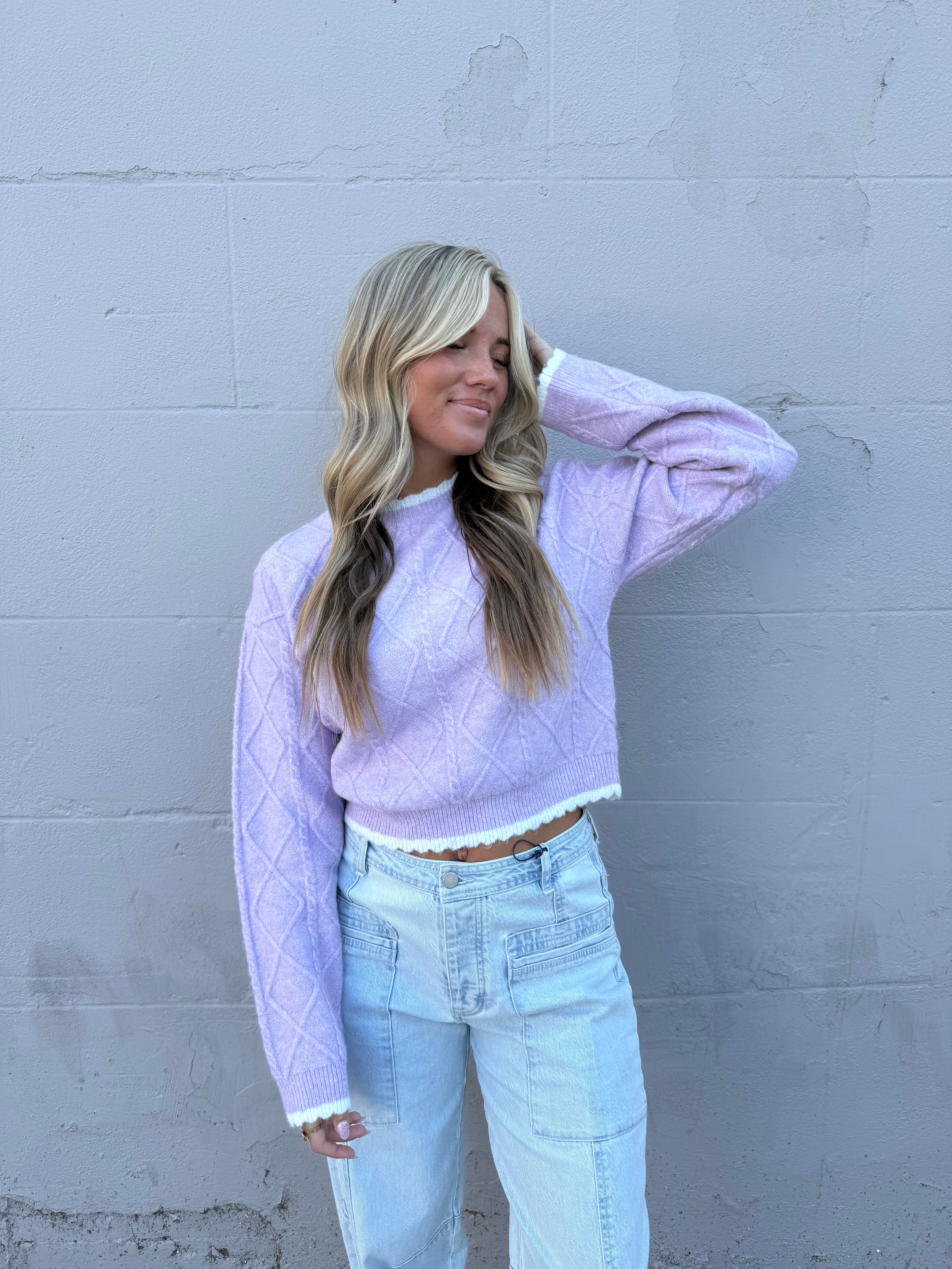 Lavender Cream Sweater