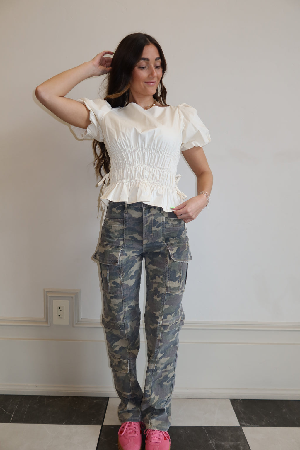 Camille Smocked Top
