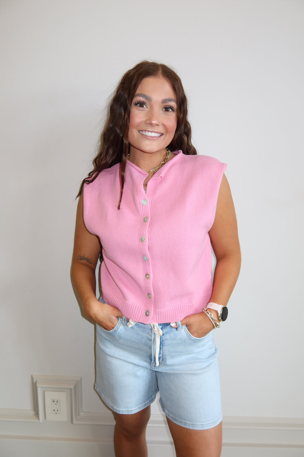 Blush Harbor Knit Vest