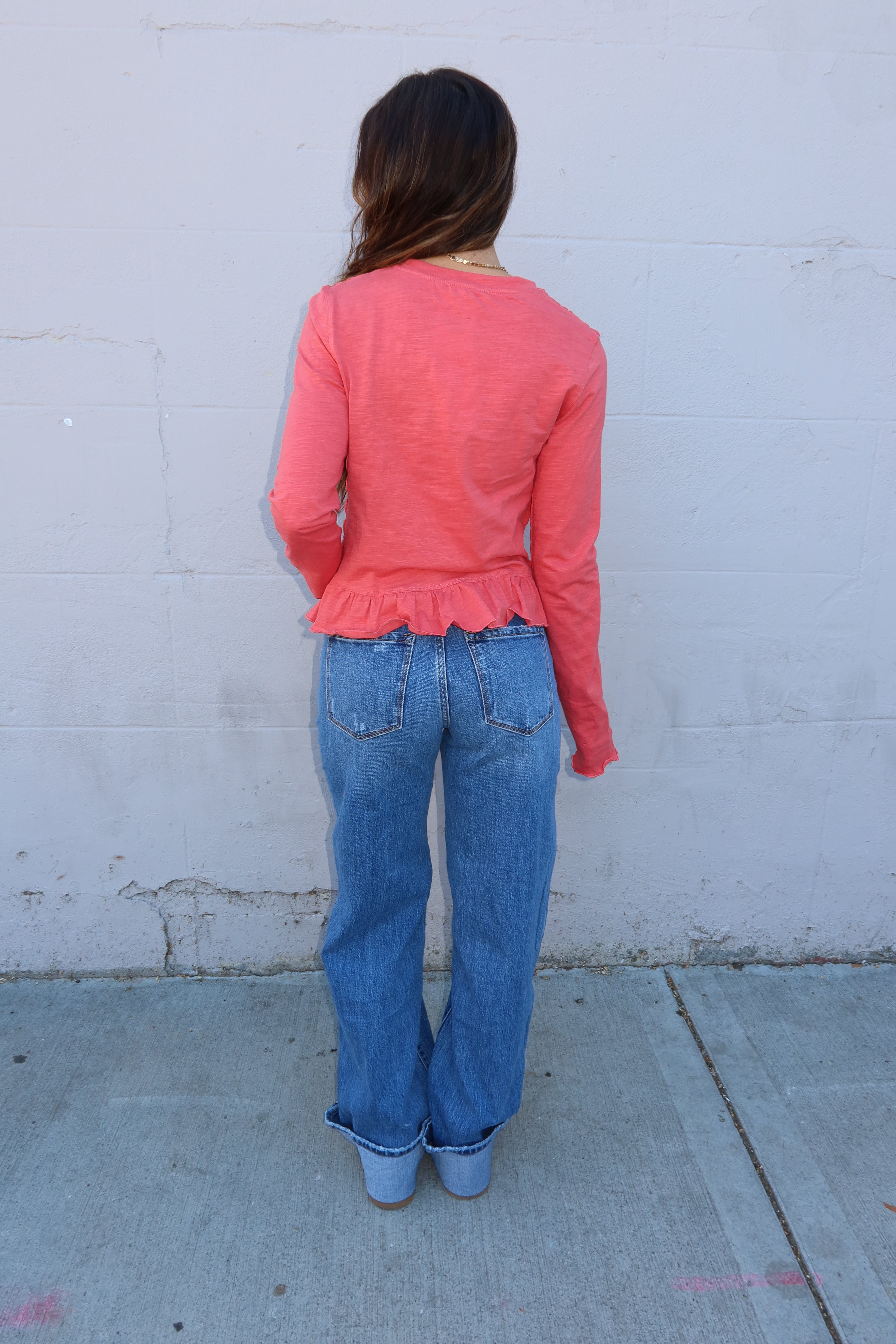 Sunset Ruffle Cinch Top