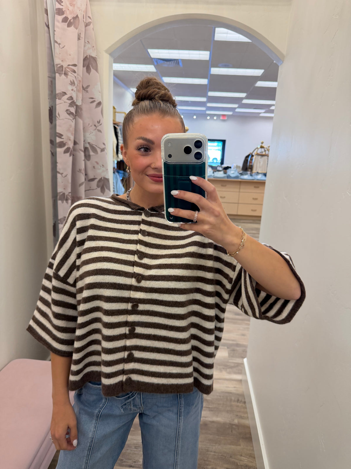 Hazelnut Stripe Cardigan