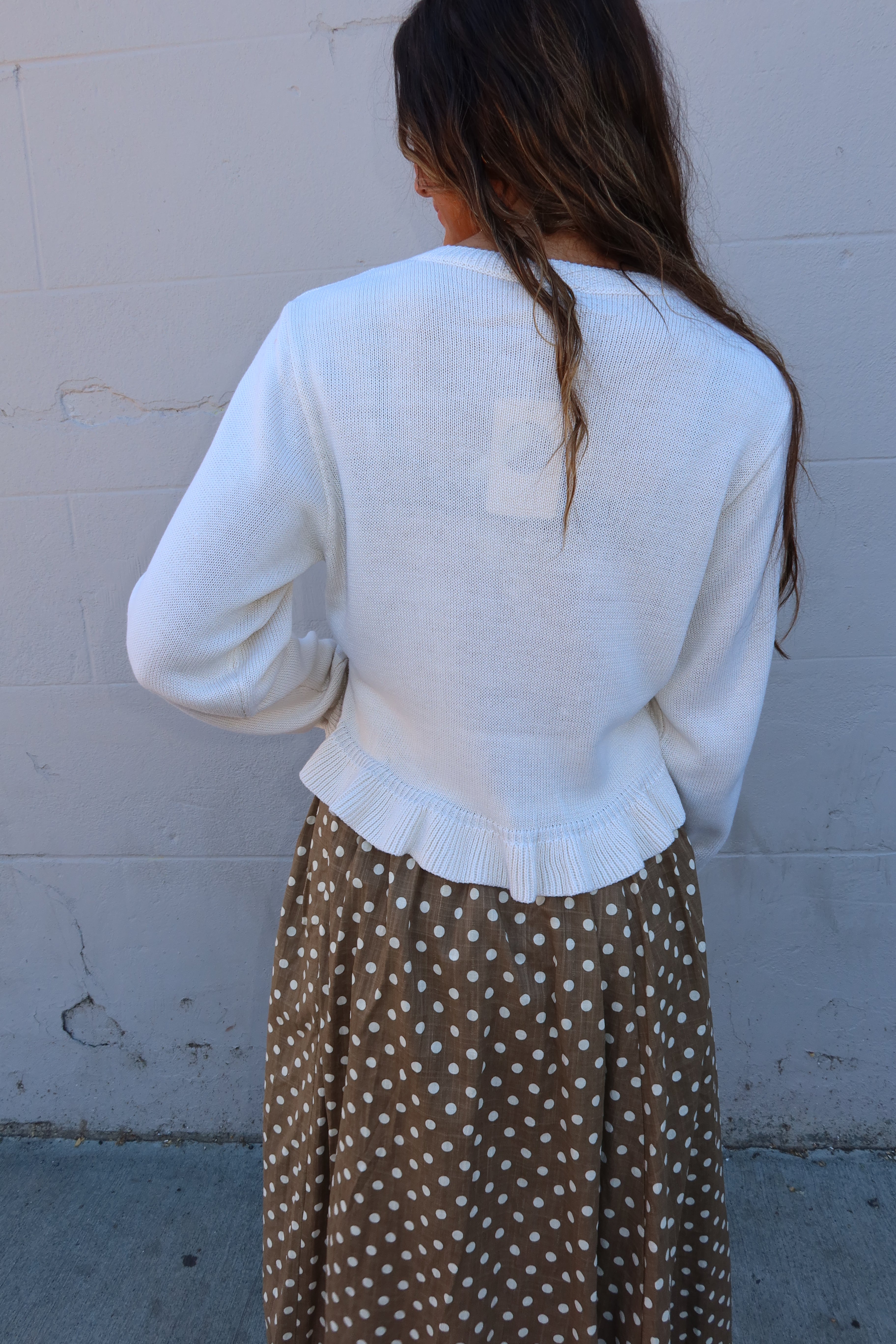 Whimsy Ruffle Knit Cardigan