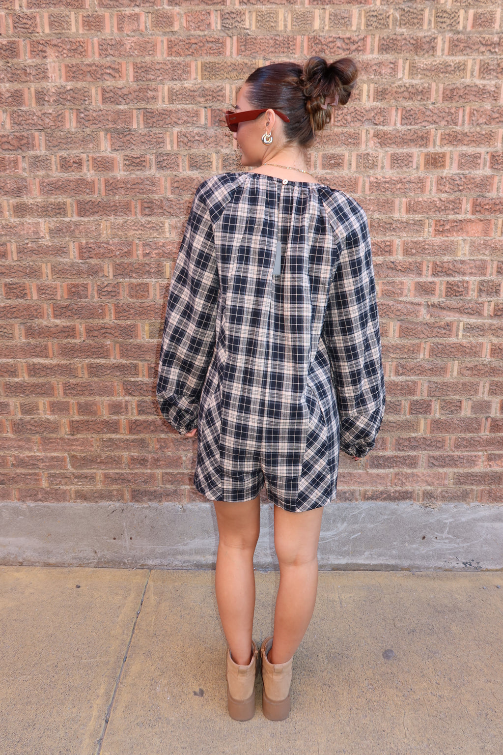 Brooklyn Plaid Romper