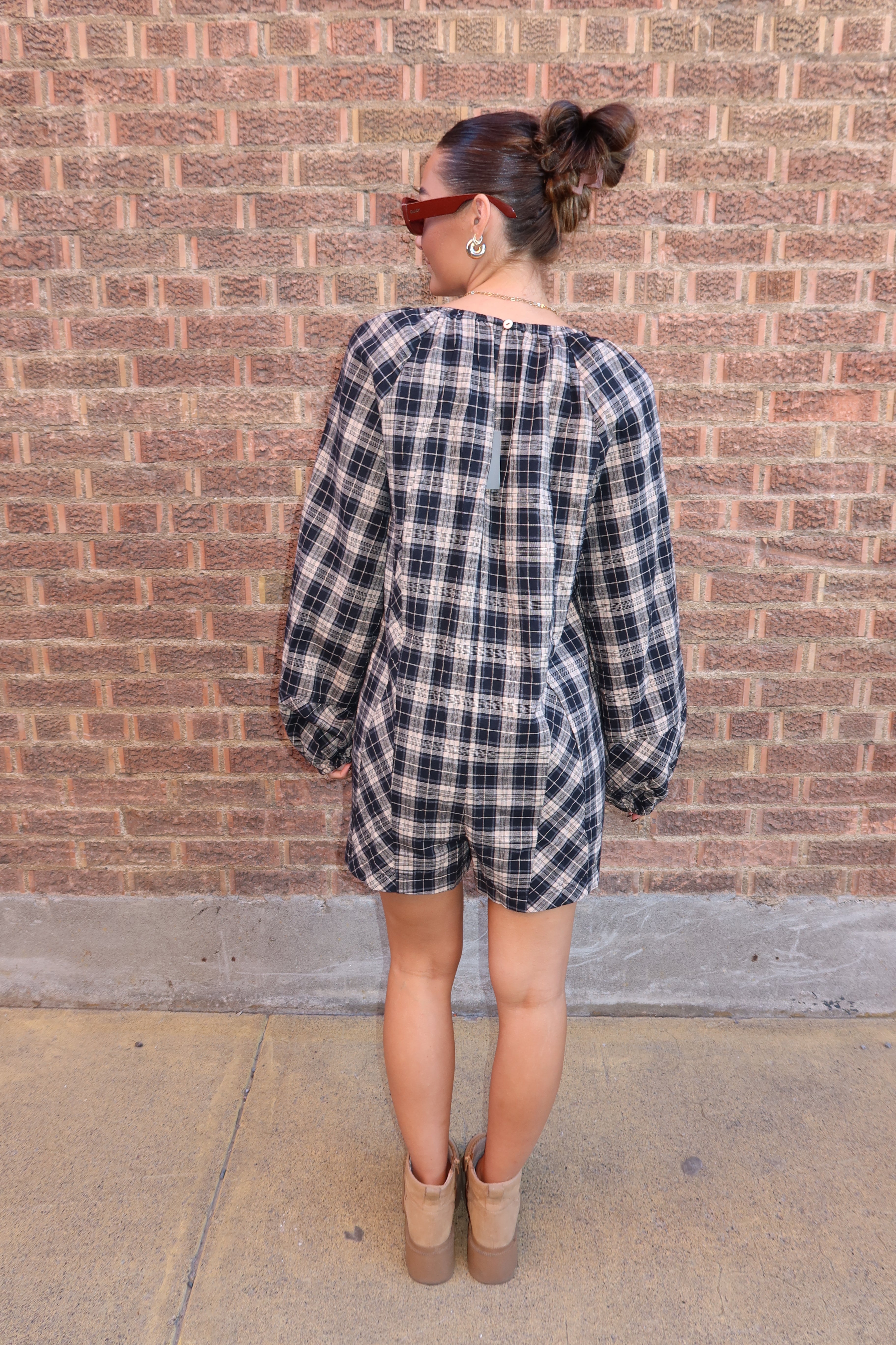 Brooklyn Plaid Romper