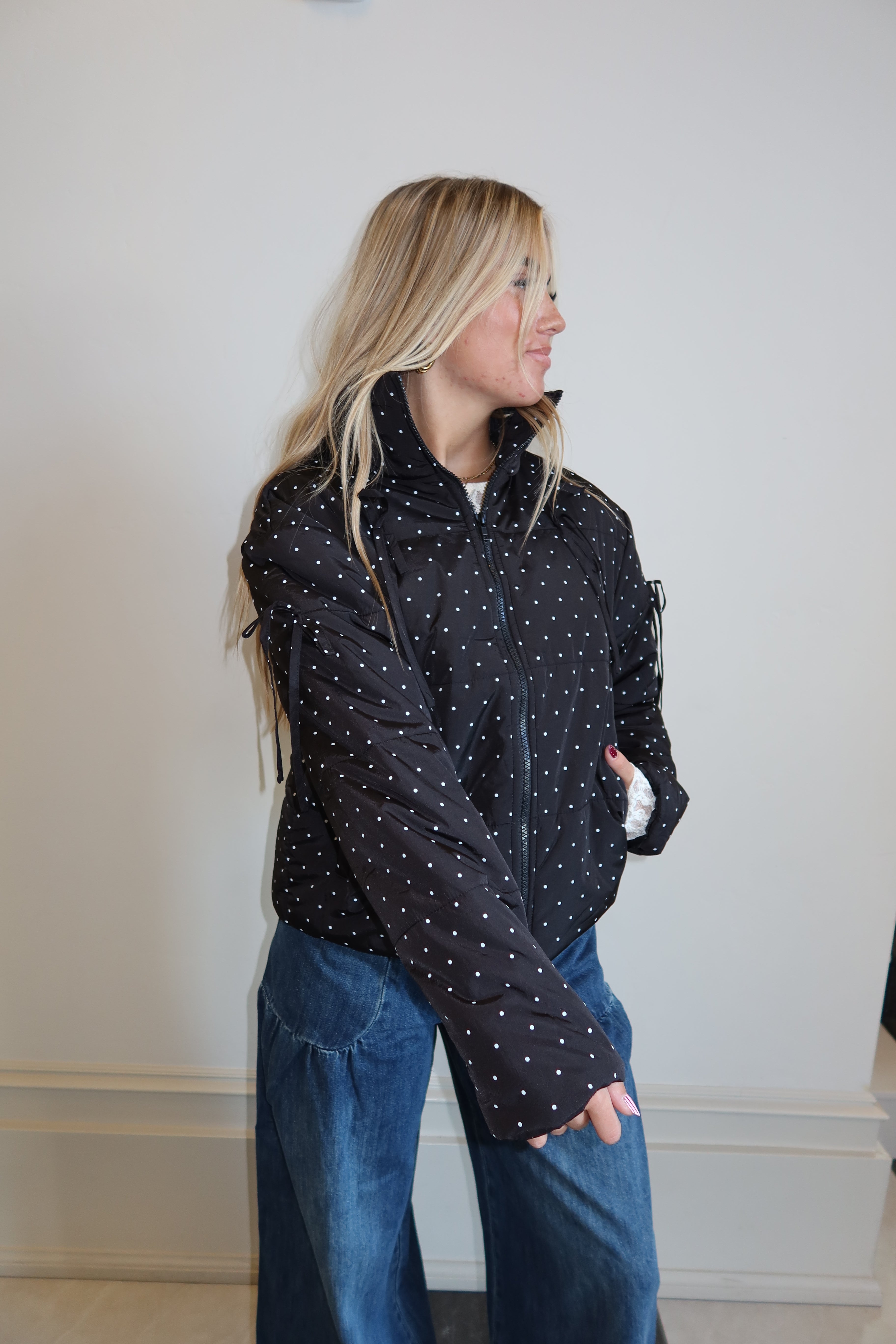 Noir Dot Classic Coat