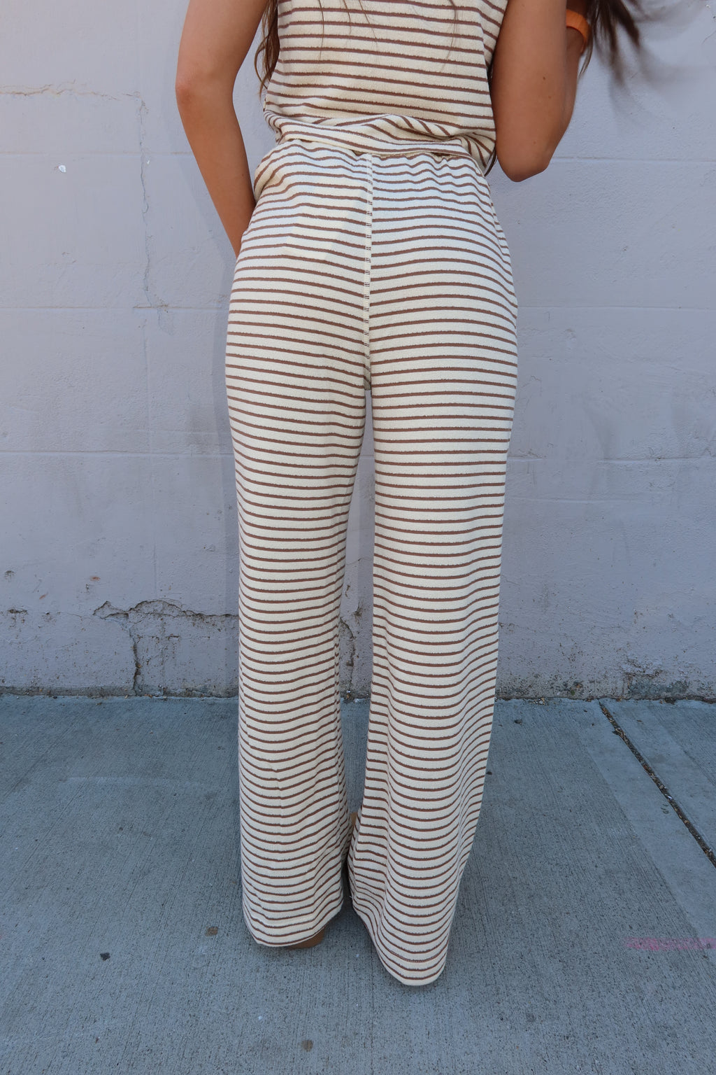 Cozy Cream & Cocoa Flare Pants