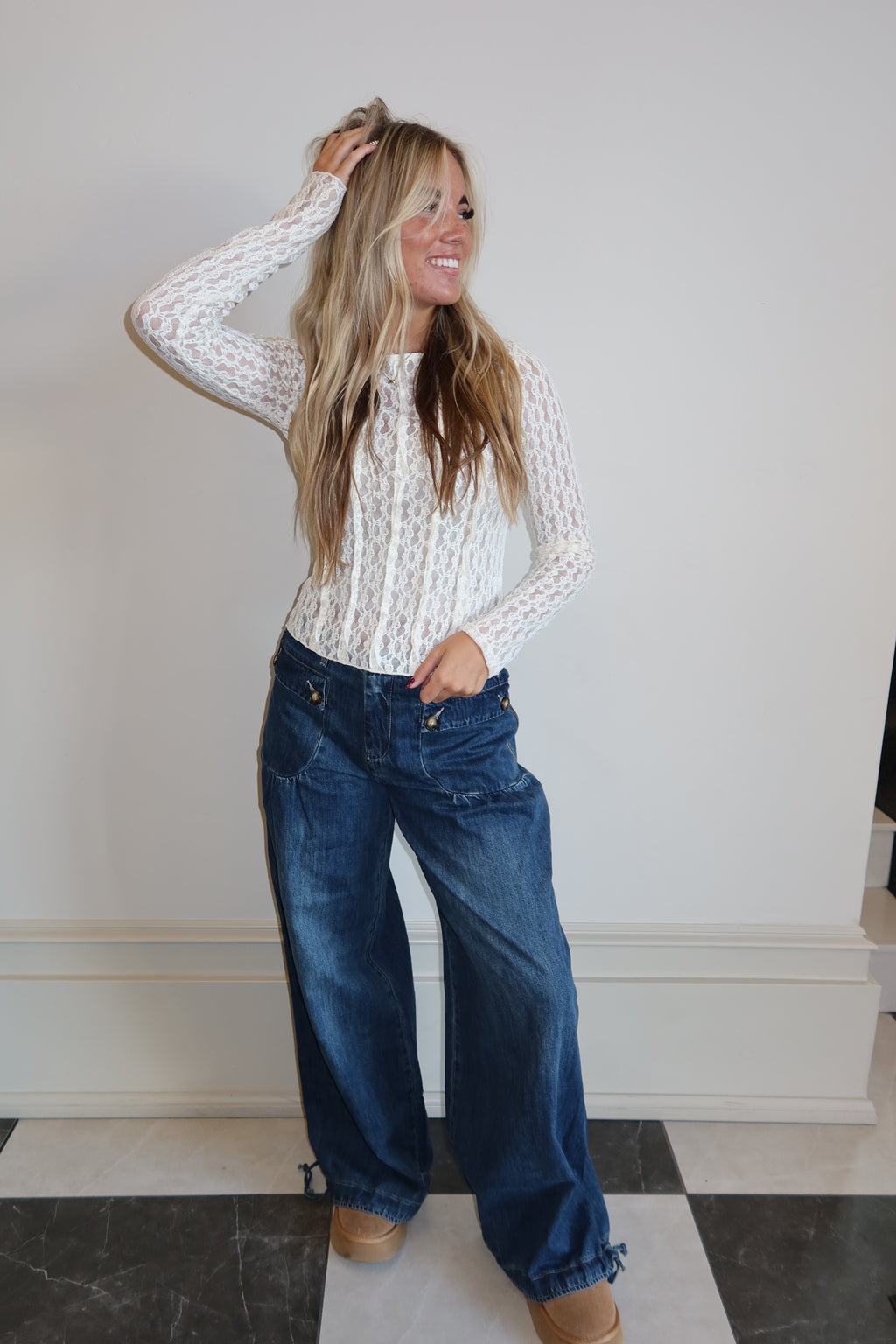 Midnight Pleat Denim