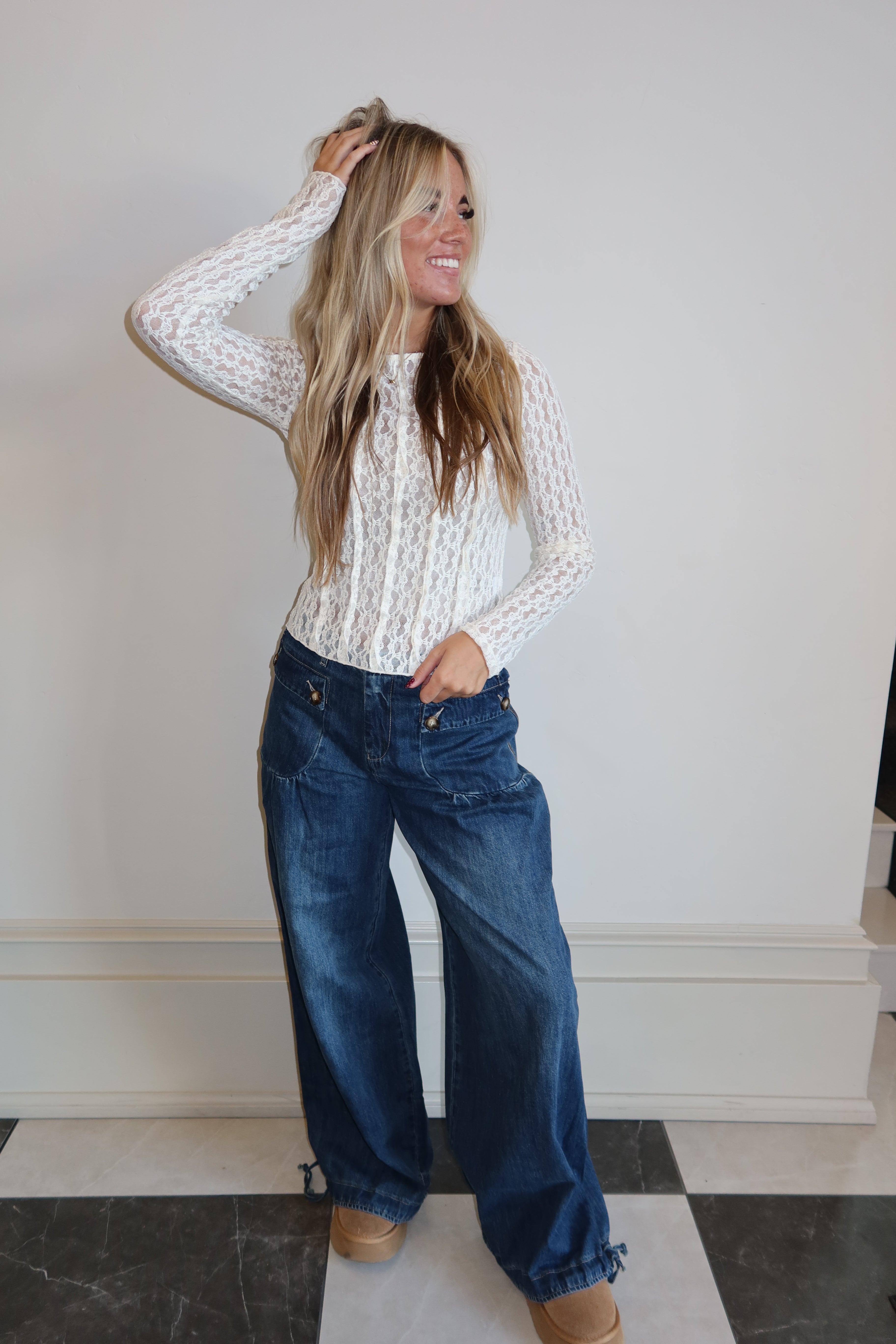 Midnight Pleat Denim