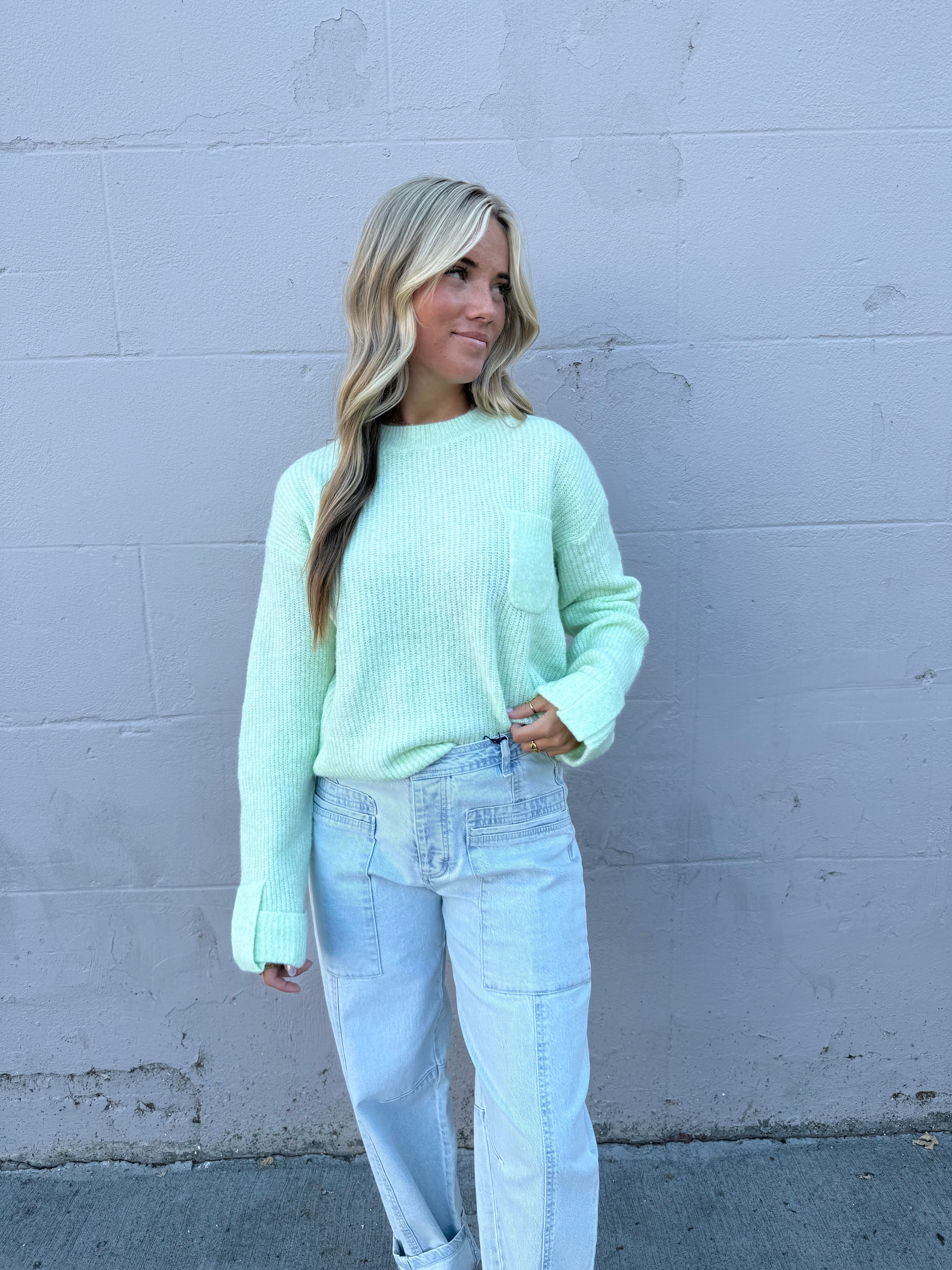 Fresh Lime Cozy Sweater