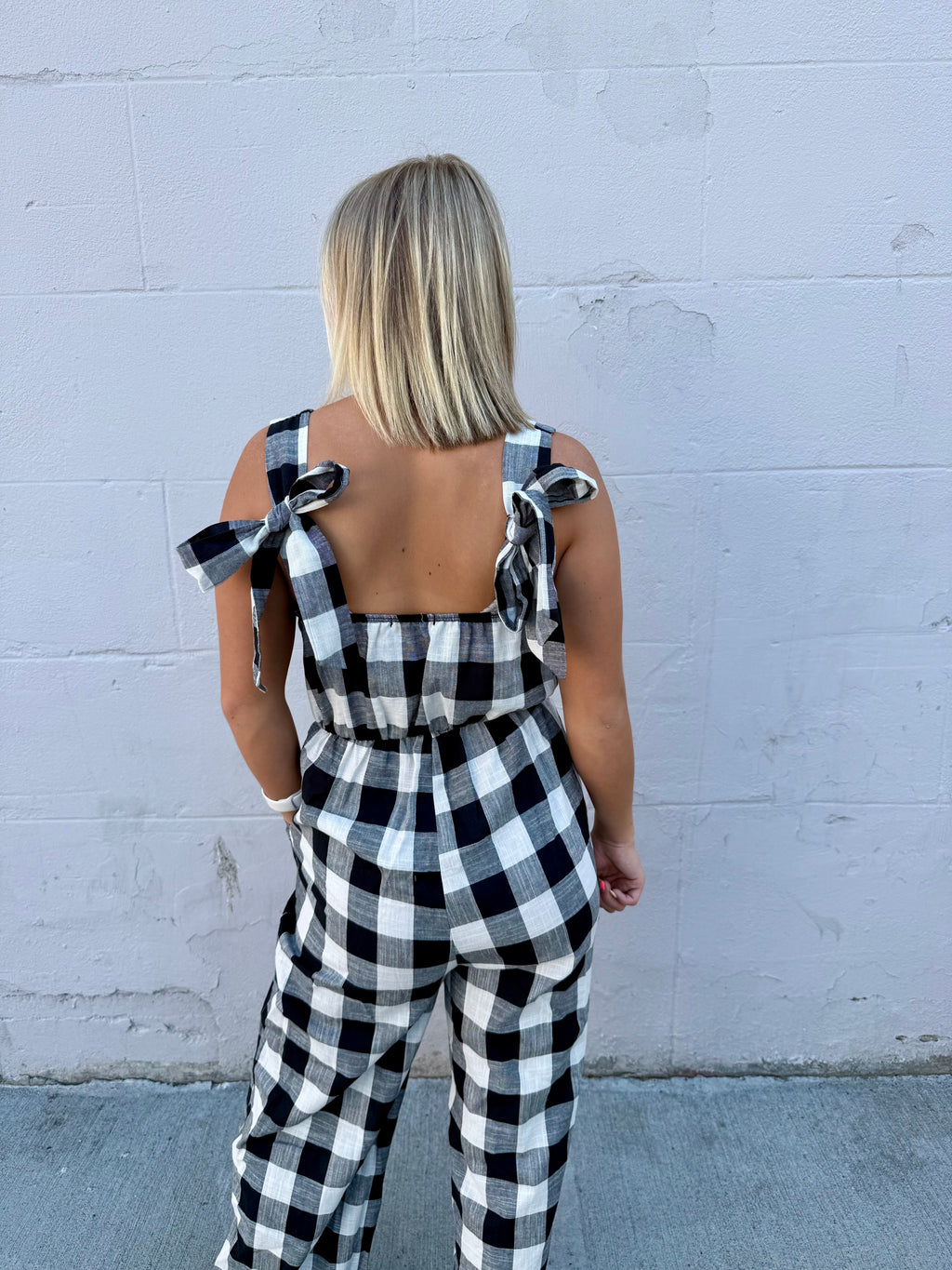 Back In Check Romper