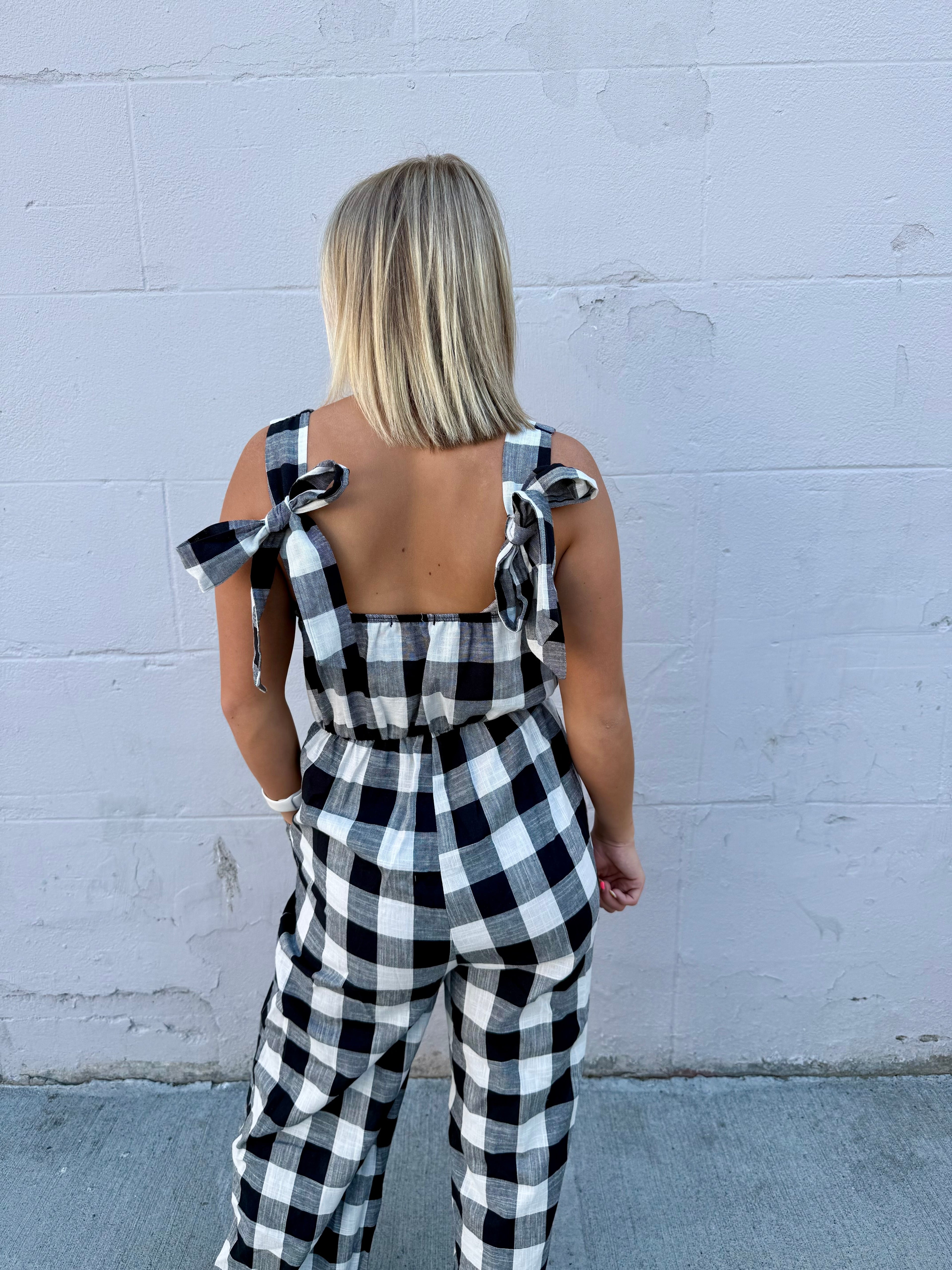 Back In Check Romper