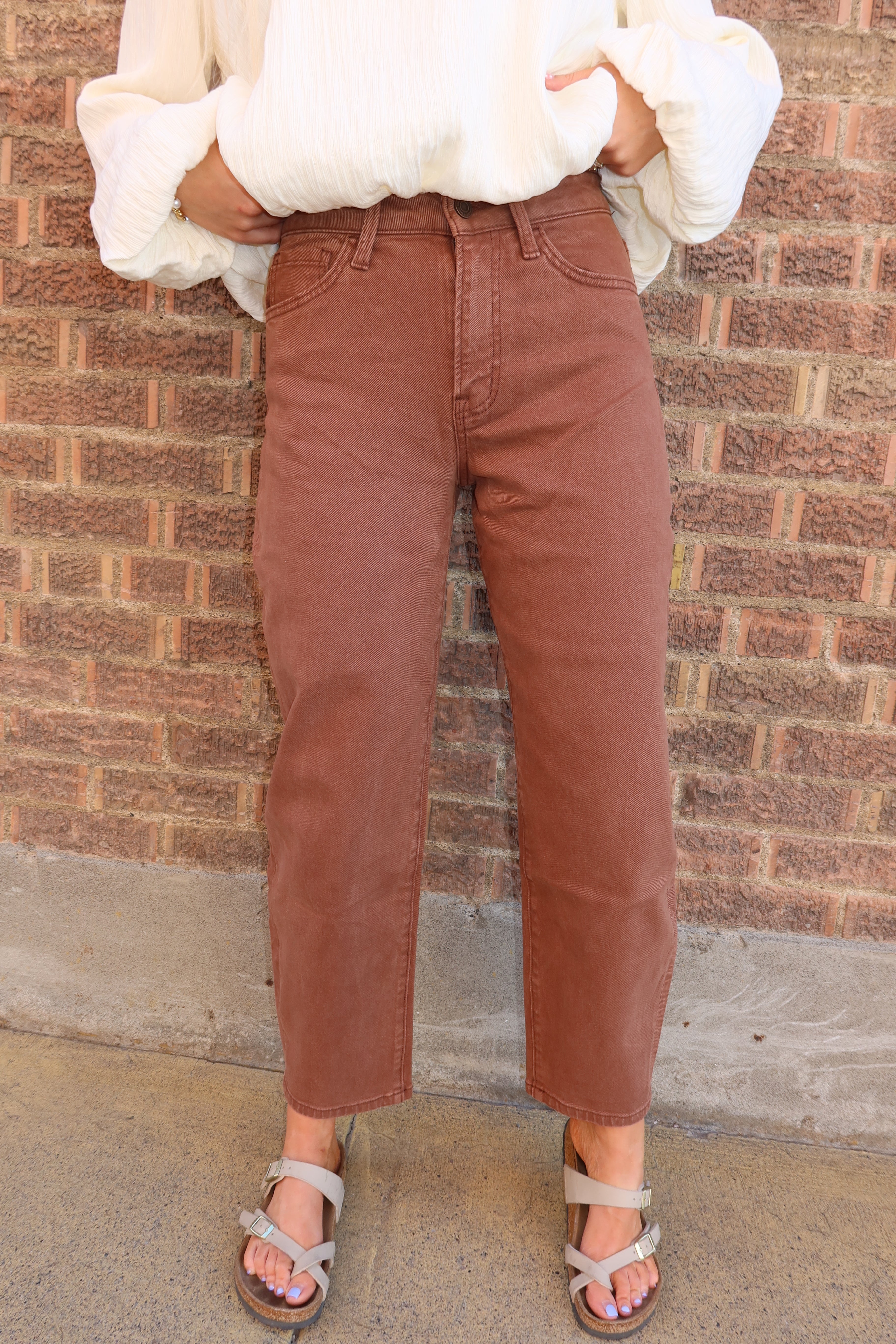 Mocha Barrel Jeans