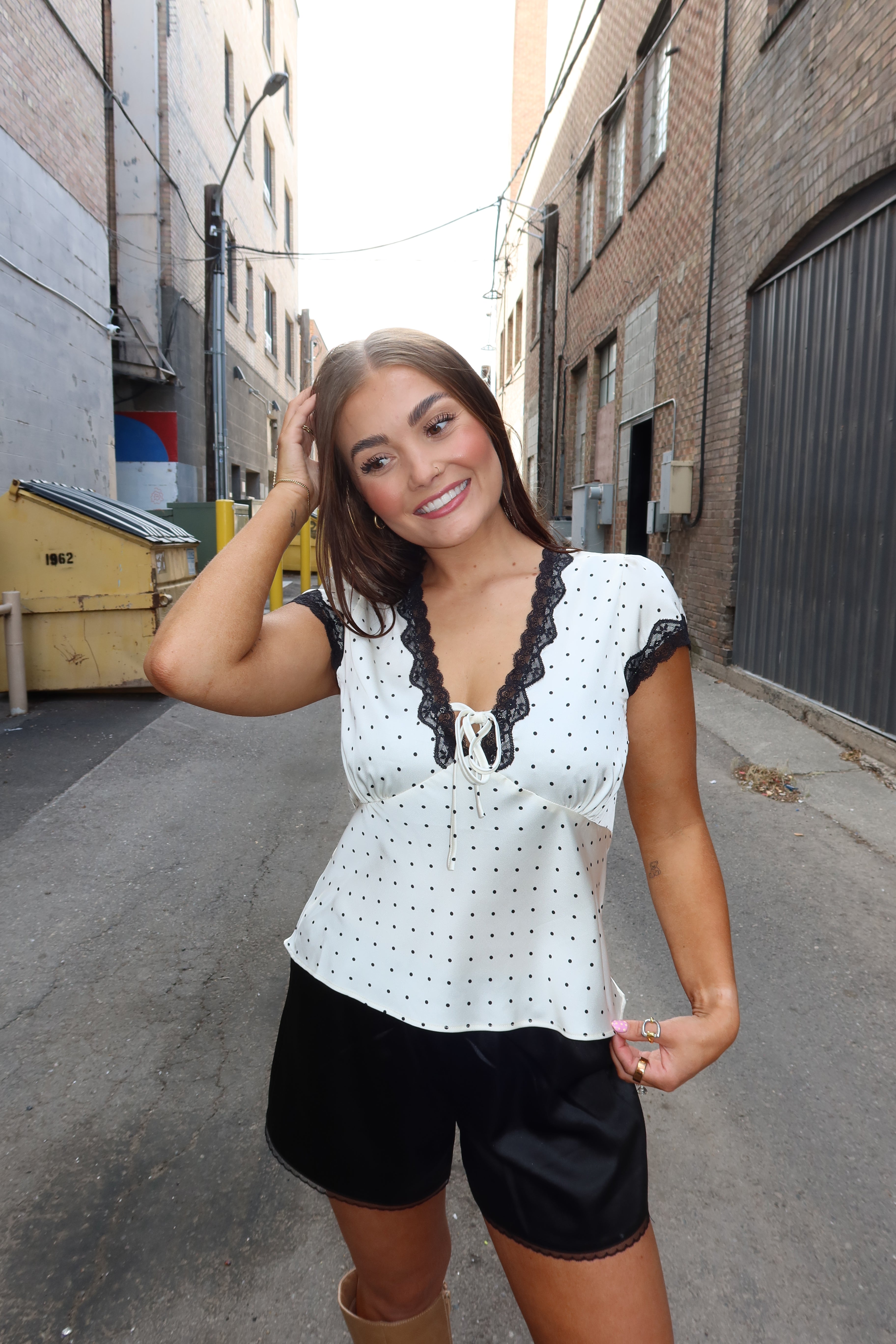 Dotted Lace Top