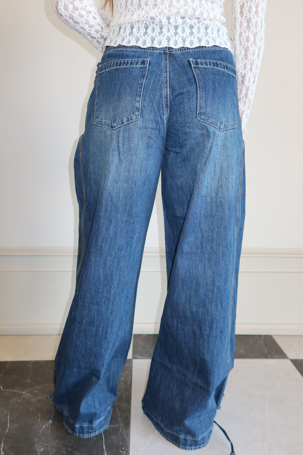 Midnight Pleat Denim