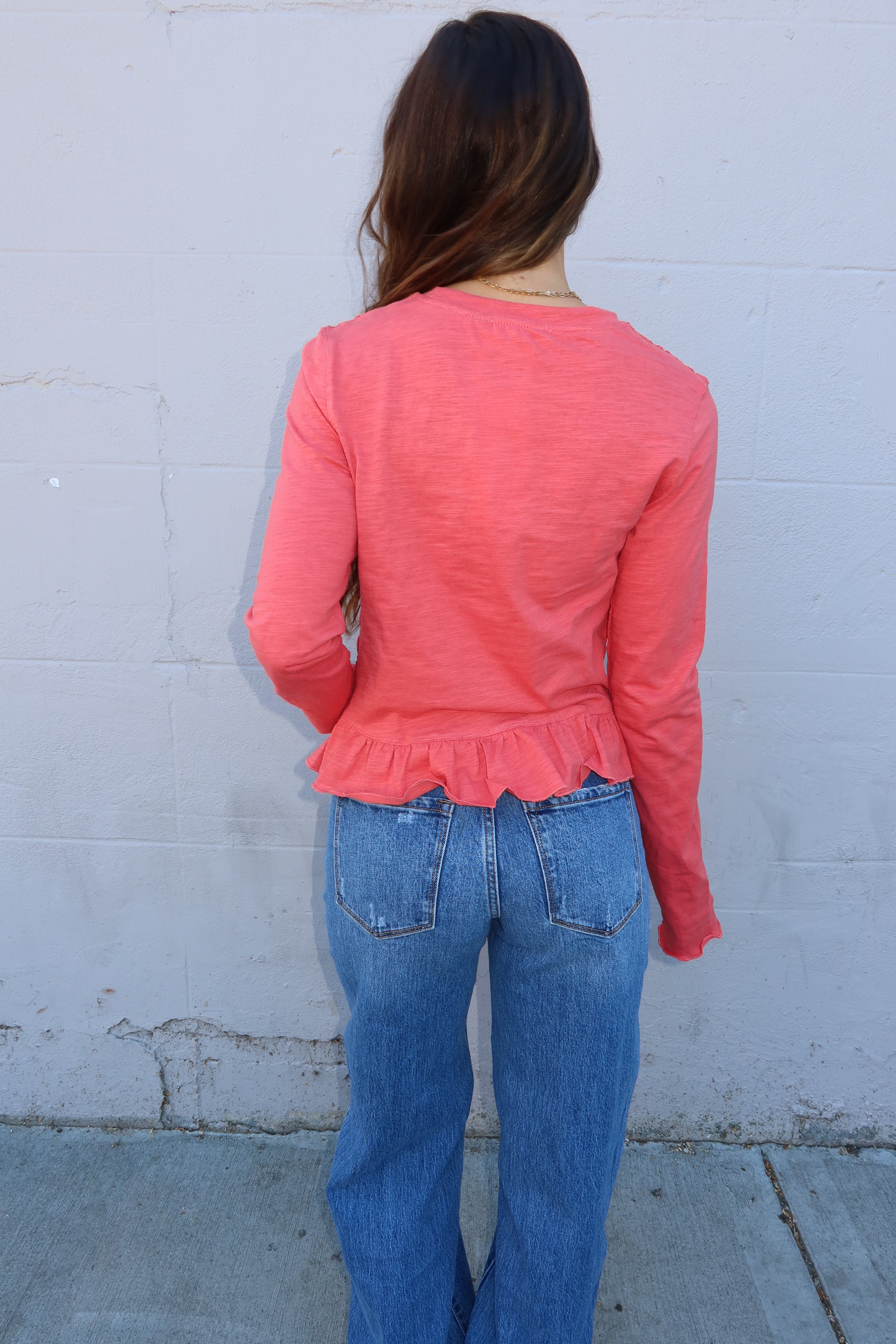 Sunset Ruffle Cinch Top