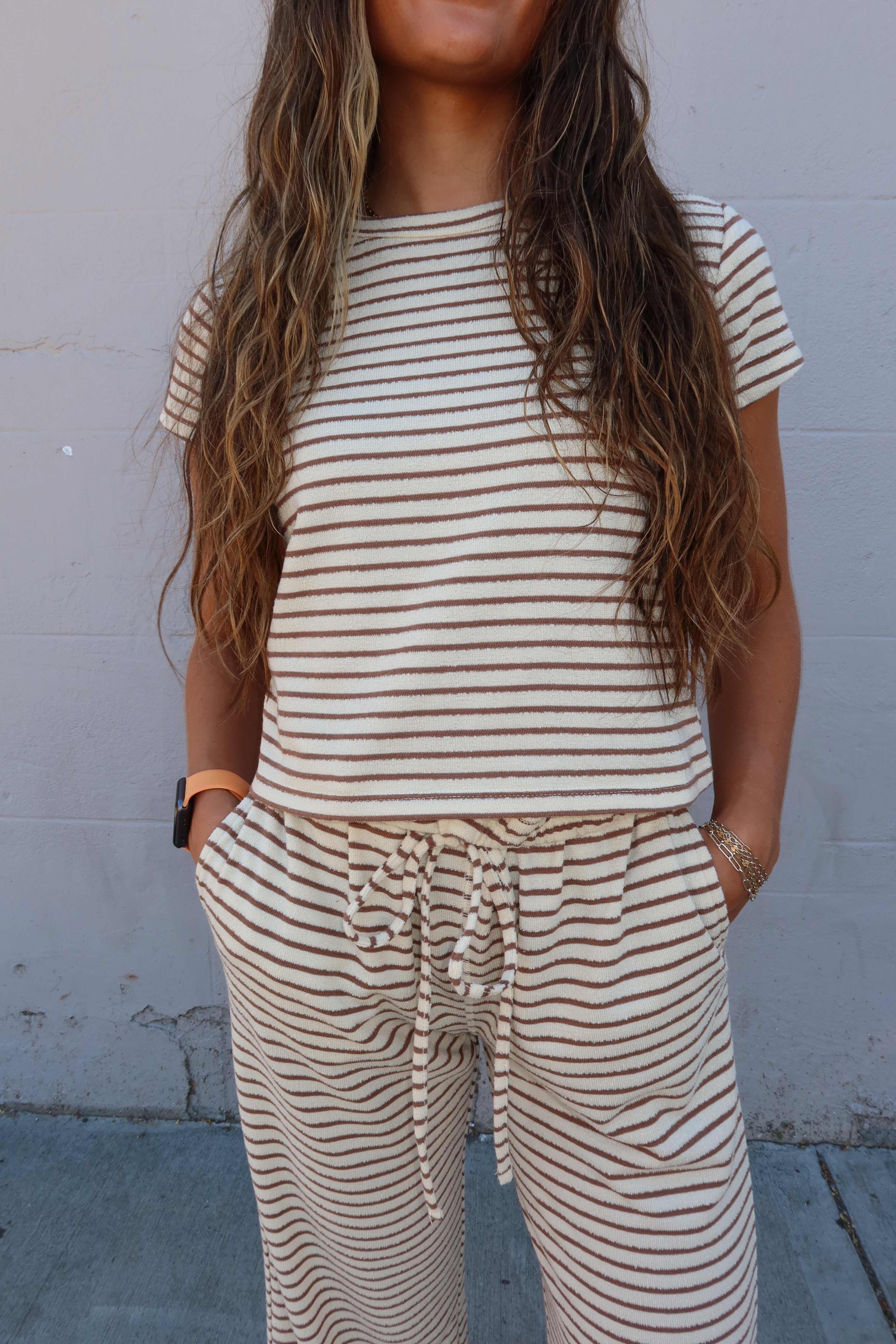 Cozy Cream & Cocoa Stripe Top