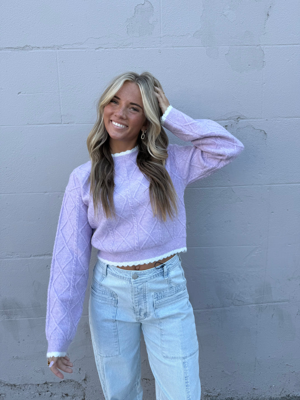 Lavender Cream Sweater