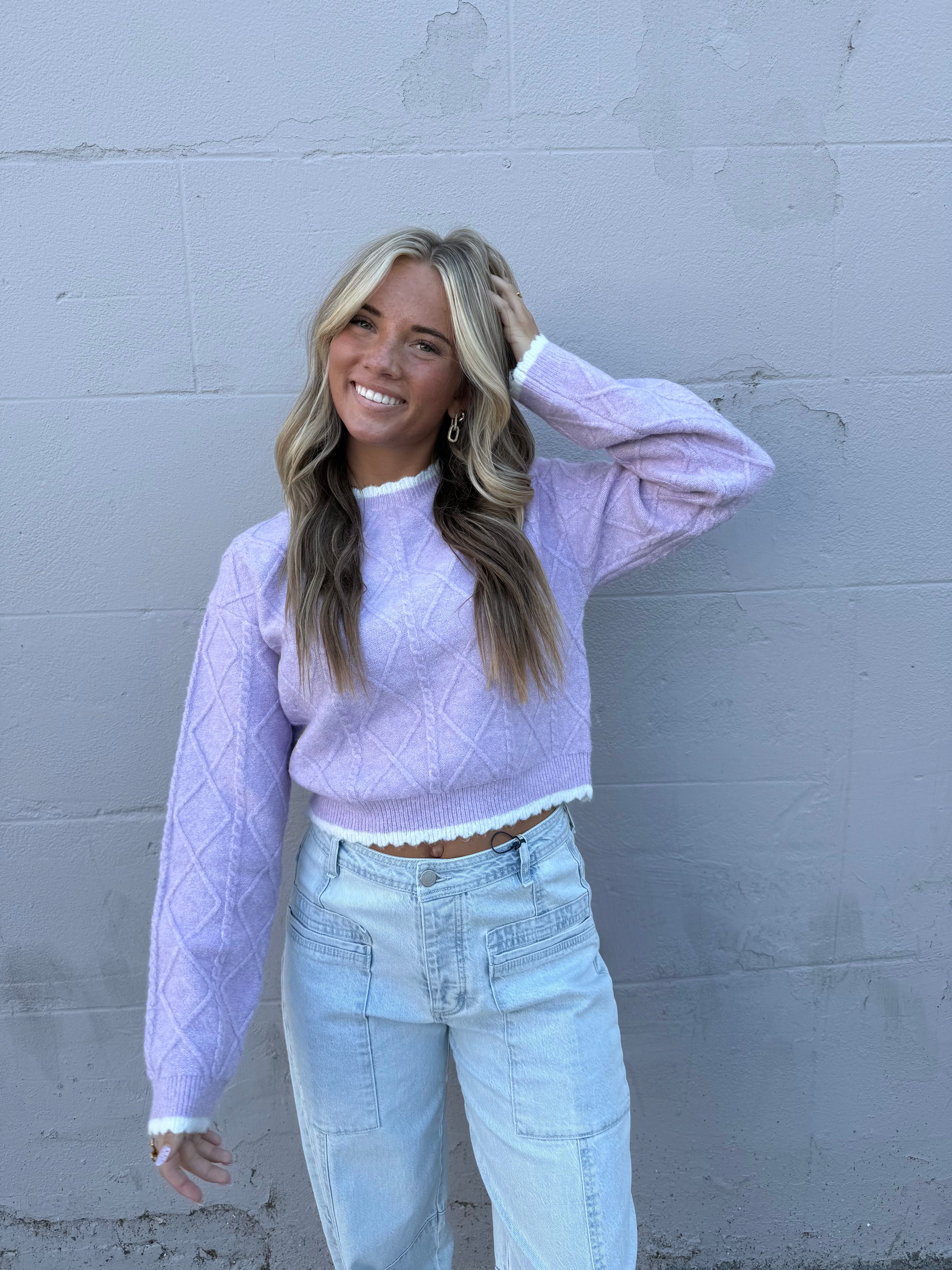 Lavender Cream Sweater