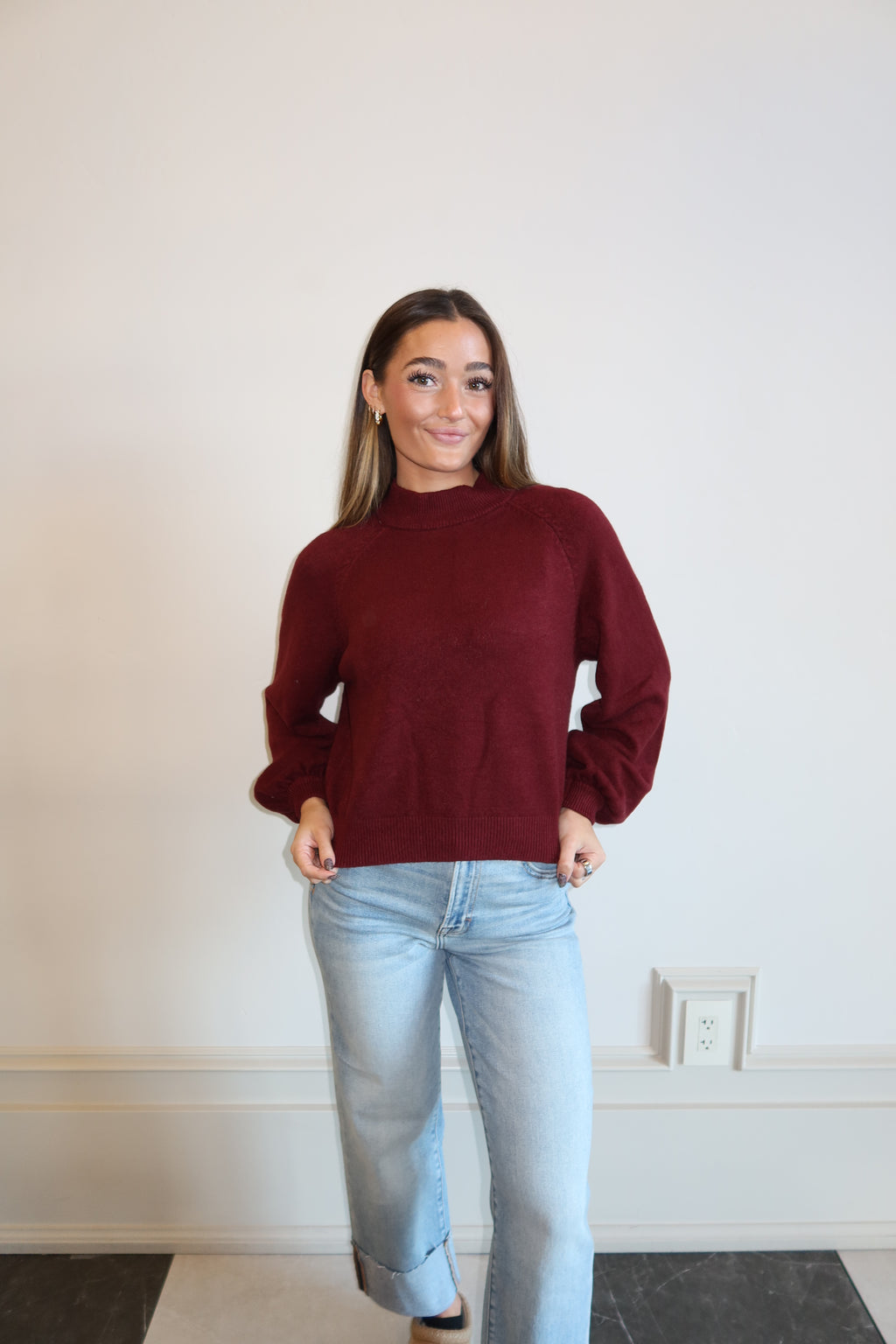 Velvet Wine Sweater
