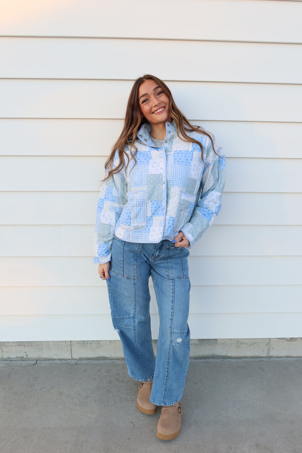 Pressed Blue Petals Jacket