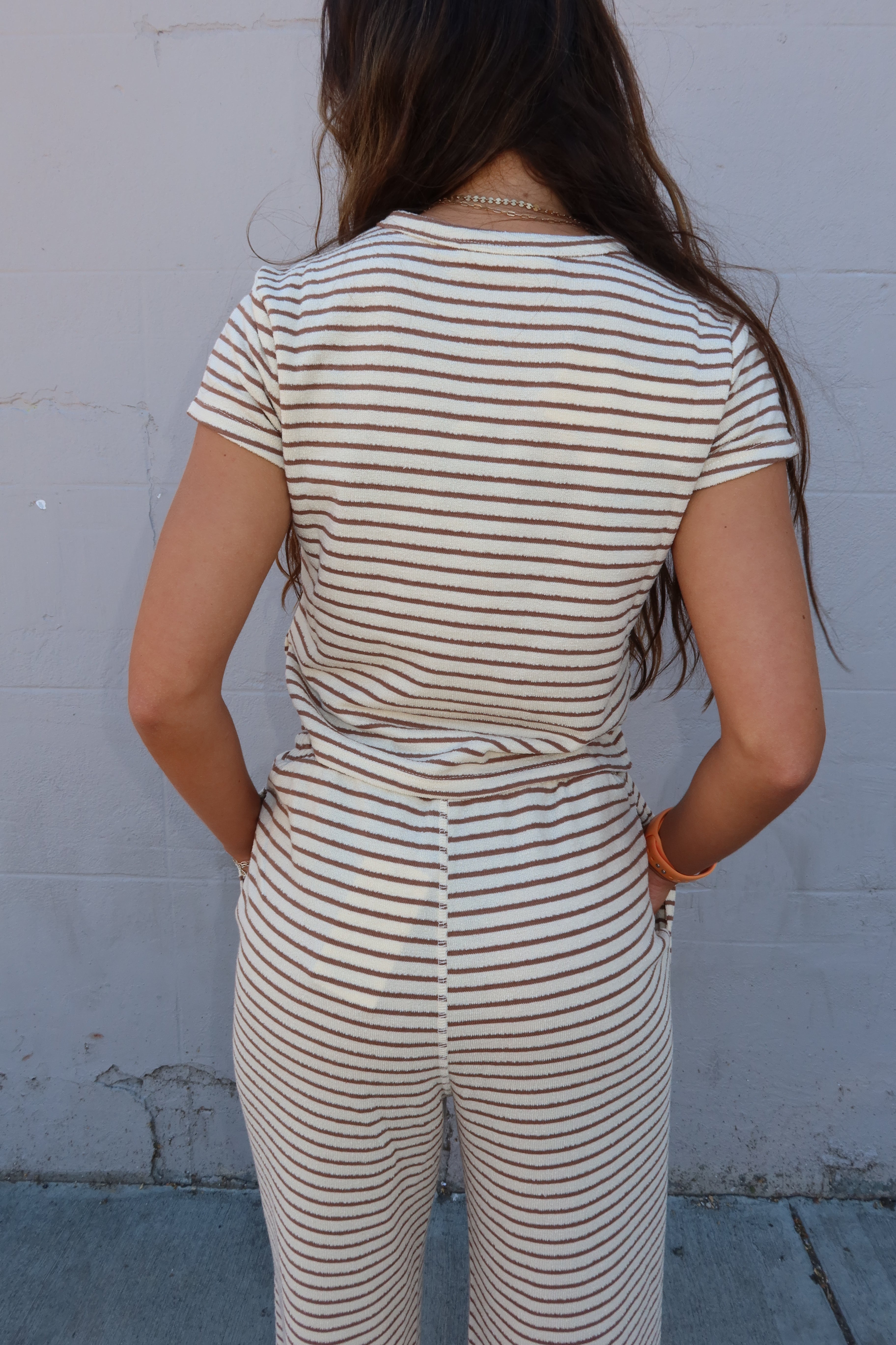 Cozy Cream & Cocoa Stripe Top