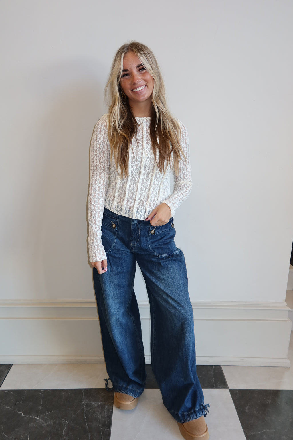Midnight Pleat Denim