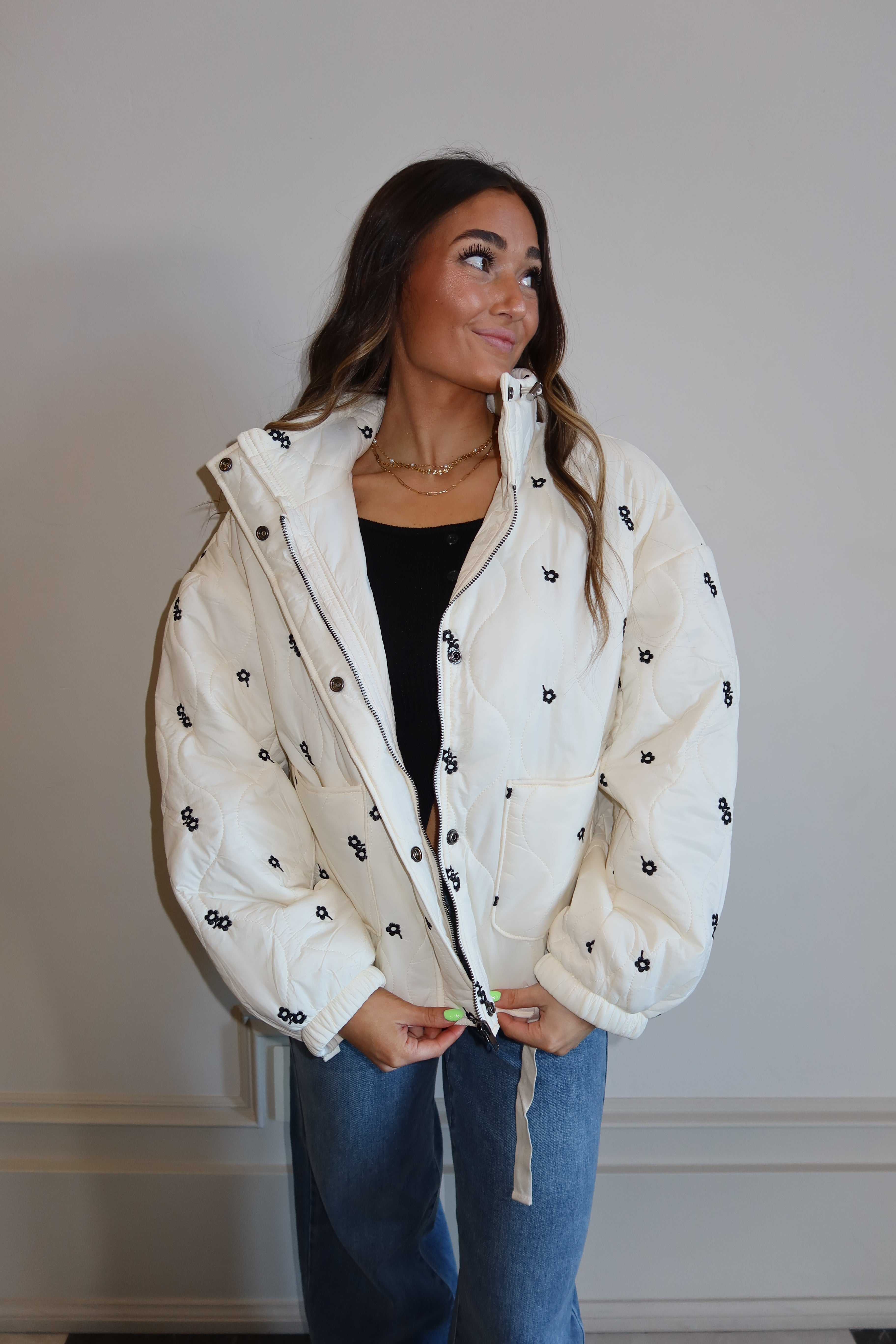 Ivory Bloom Jacket