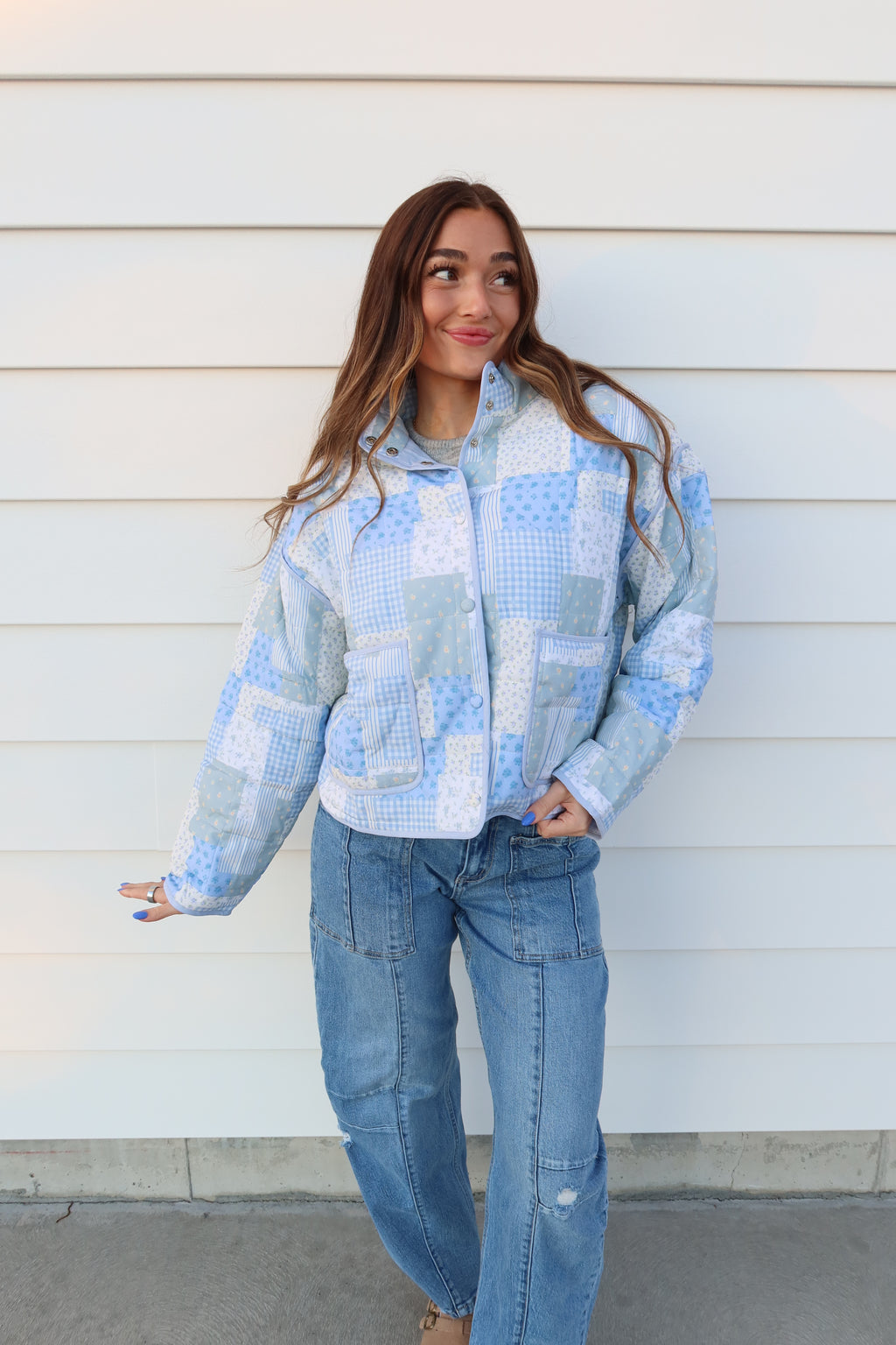 Pressed Blue Petals Jacket