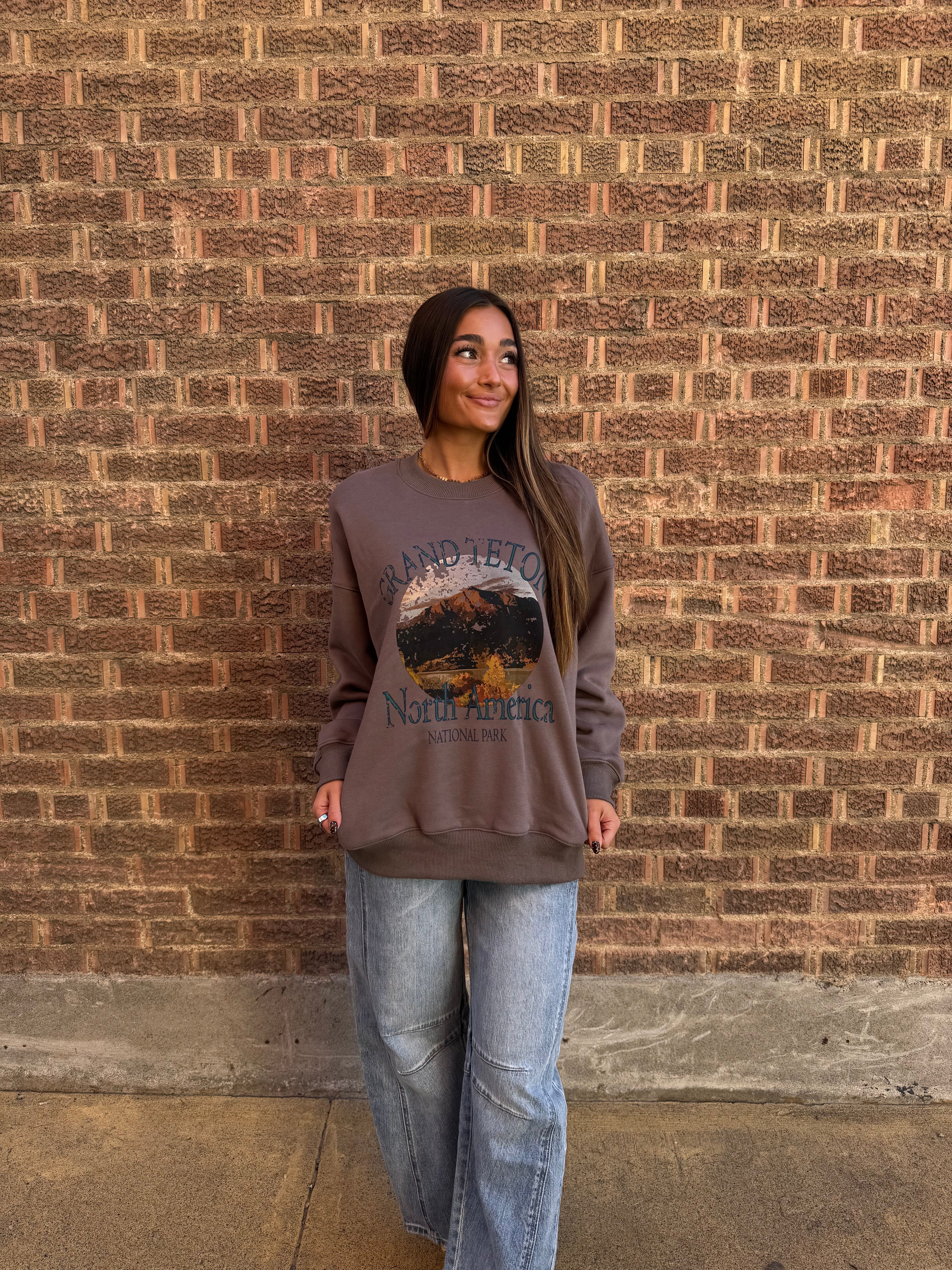 Grand Teton Charcoal Sweatshirt
