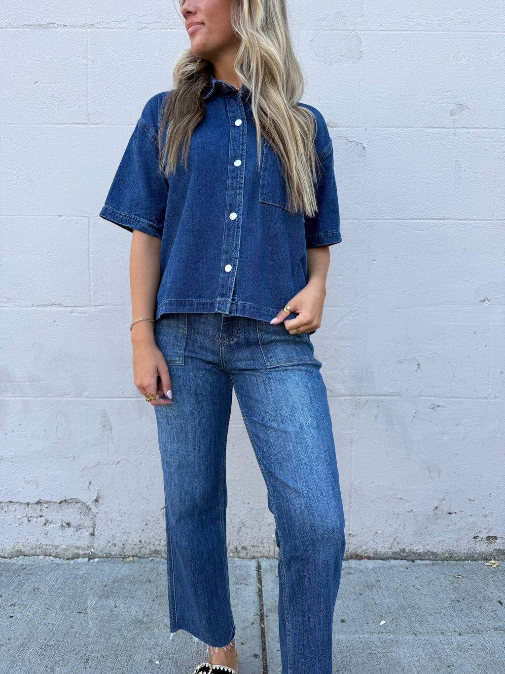 Urban Edge Denim Top