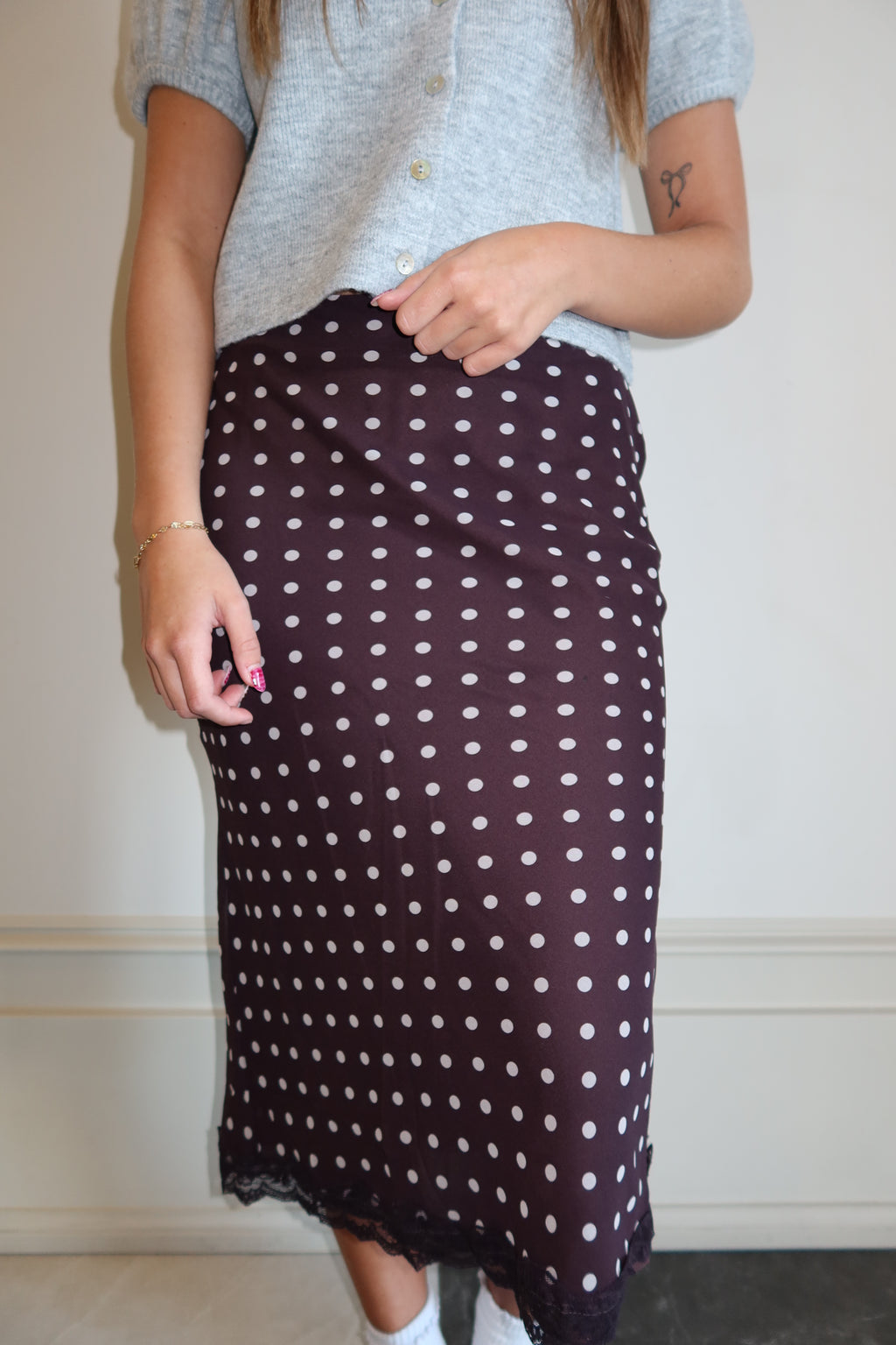 Woodland Polka Lace Skirt