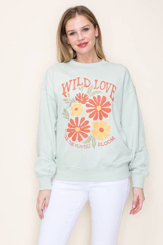 Wild Flower Graphic Crewneck