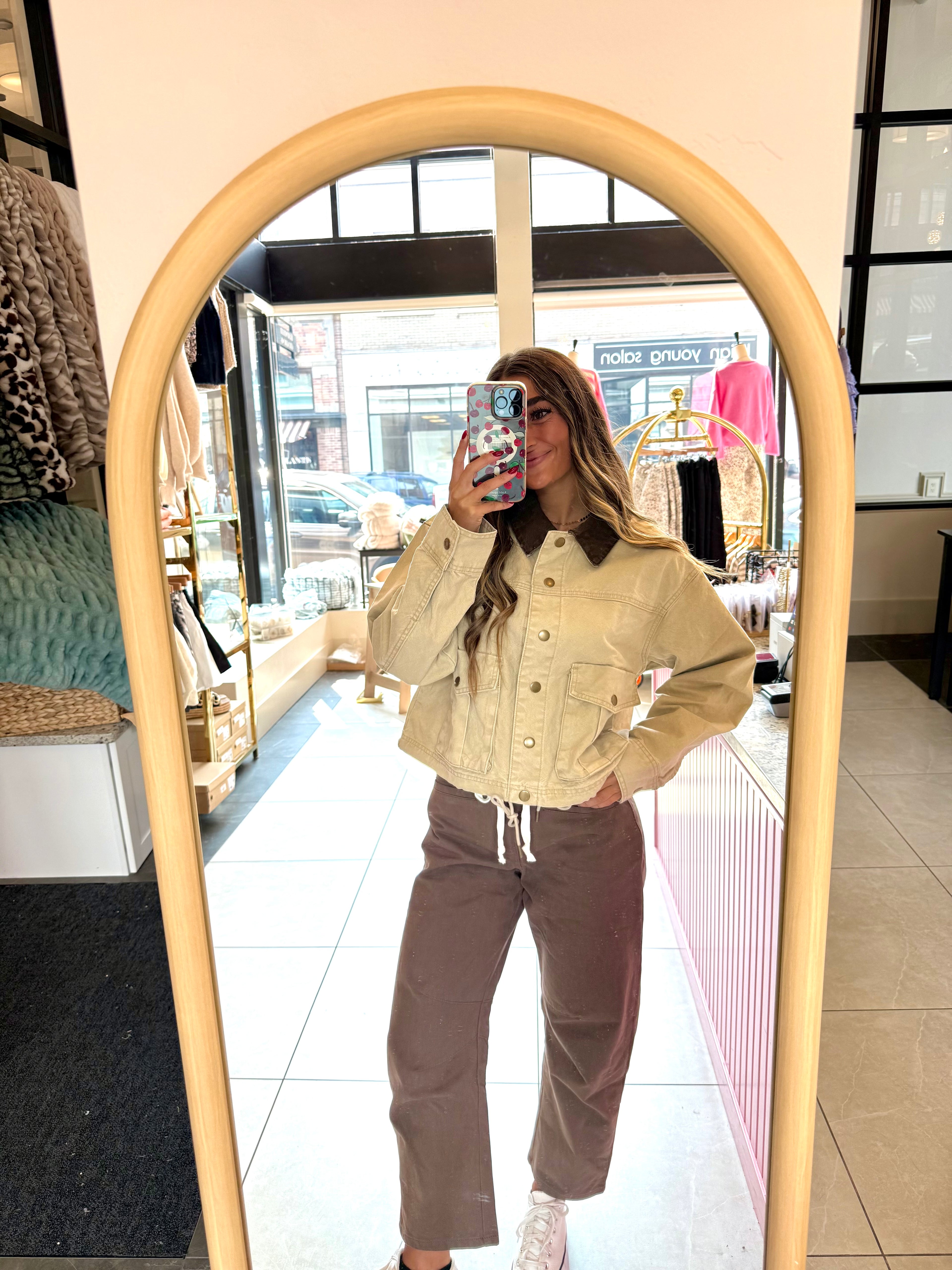Mocha Edge Cropped Jacket