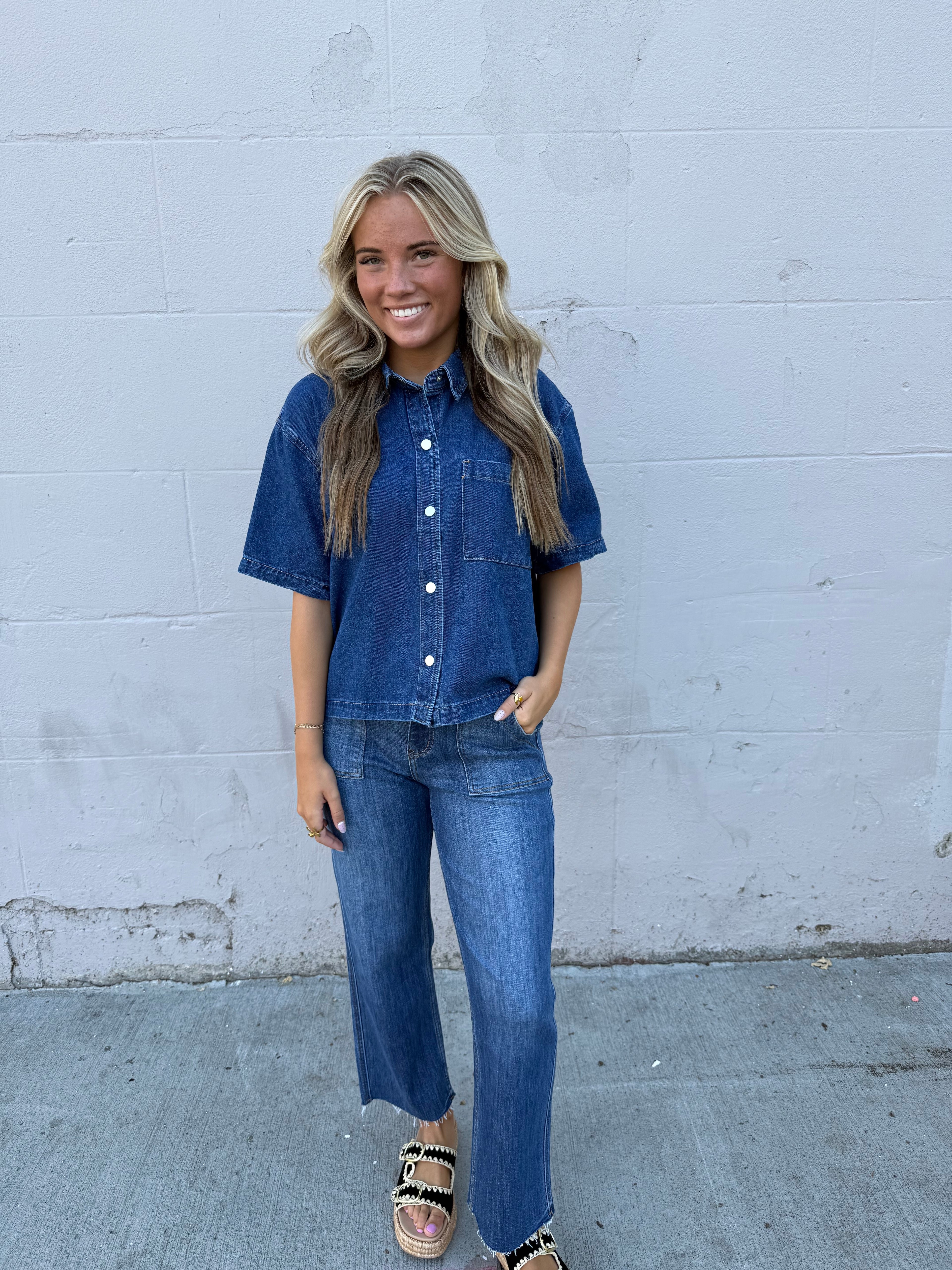 Urban Edge Denim Top