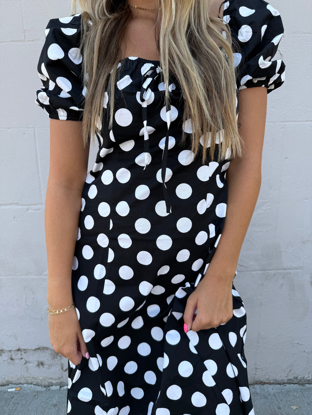 Midnight Dots Midi Dress