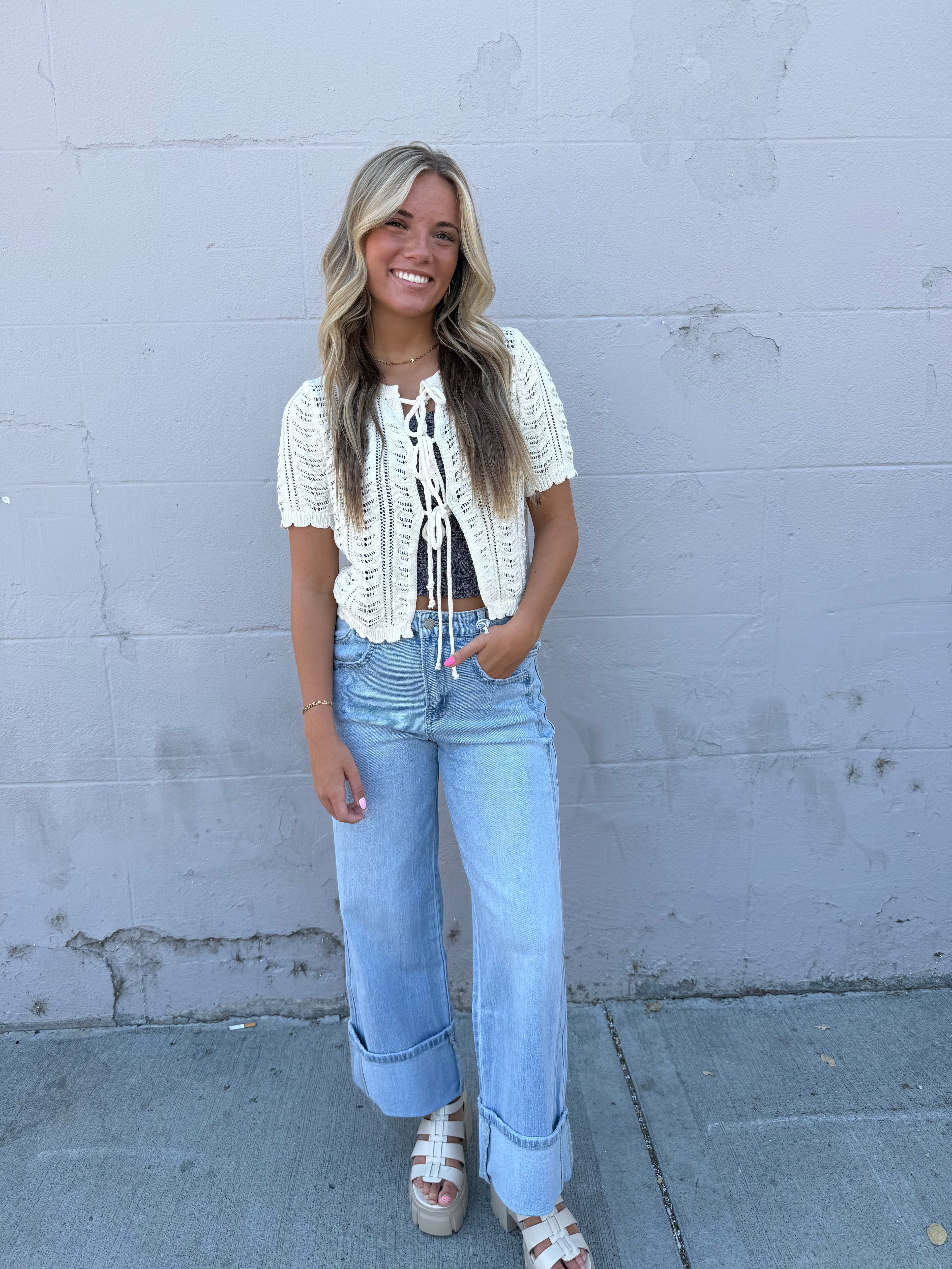 Sweet Knit-Tie Sweater