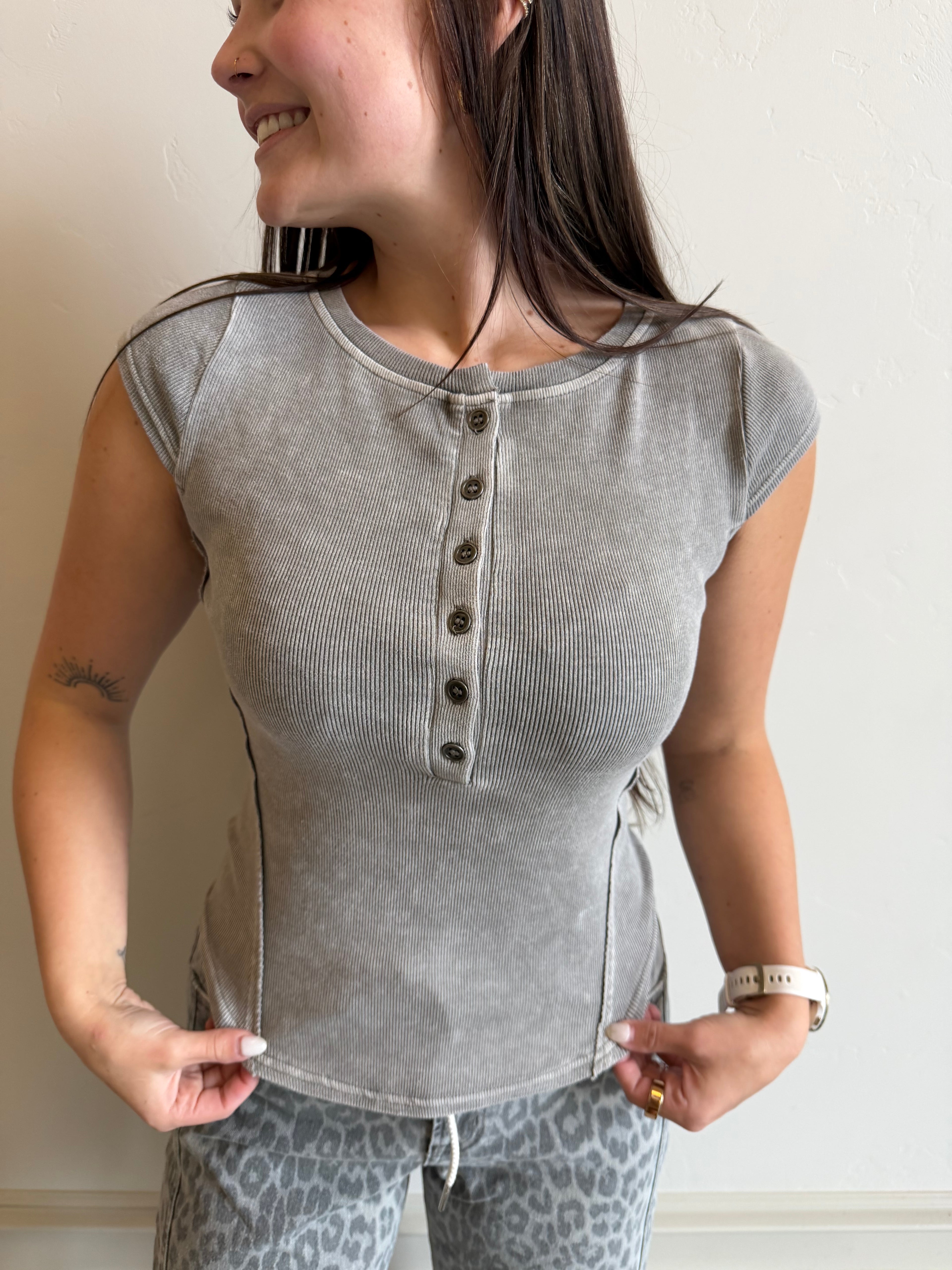 Essential Button Tee