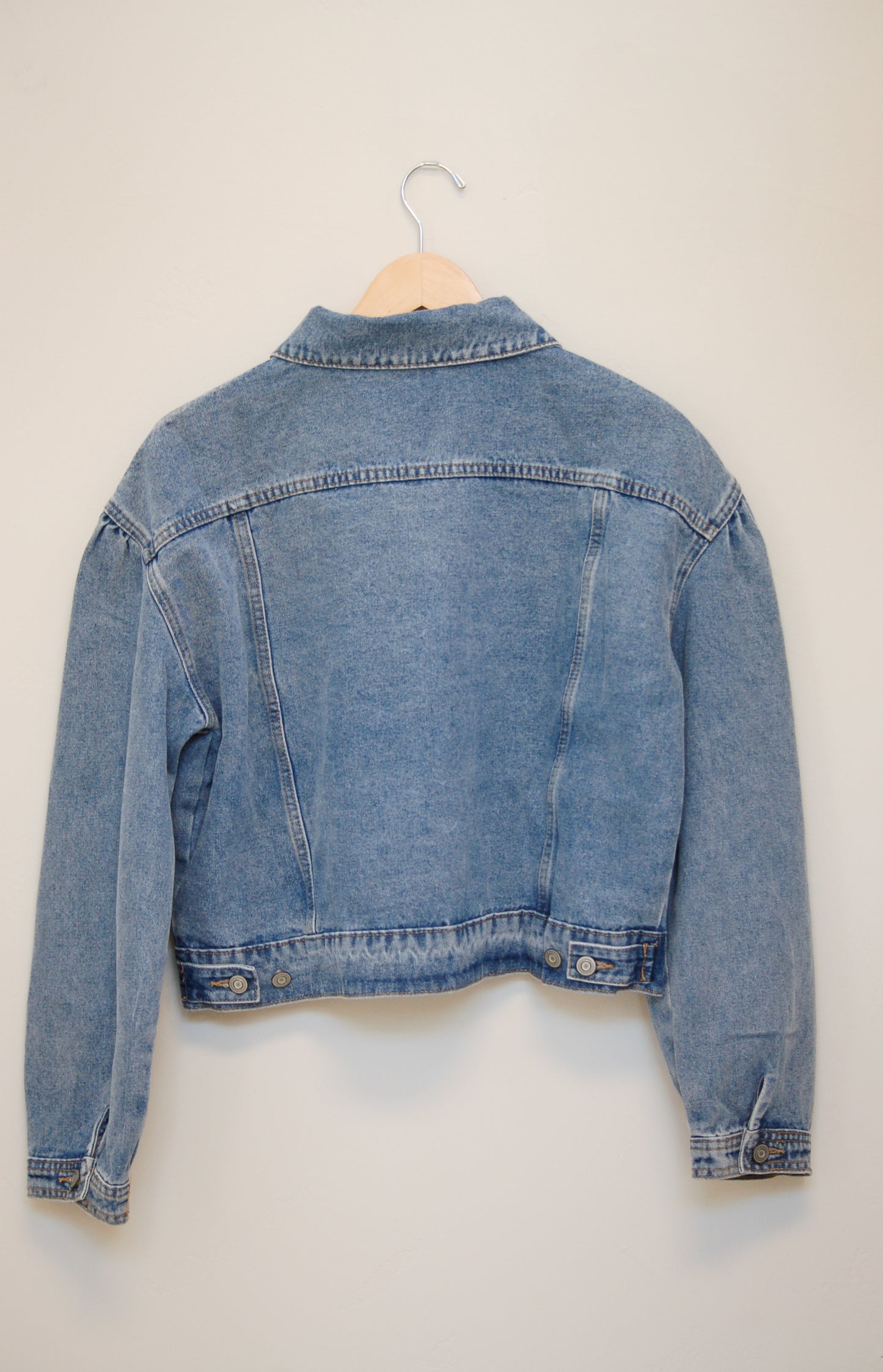 Puff Sleeves Denim Jacket