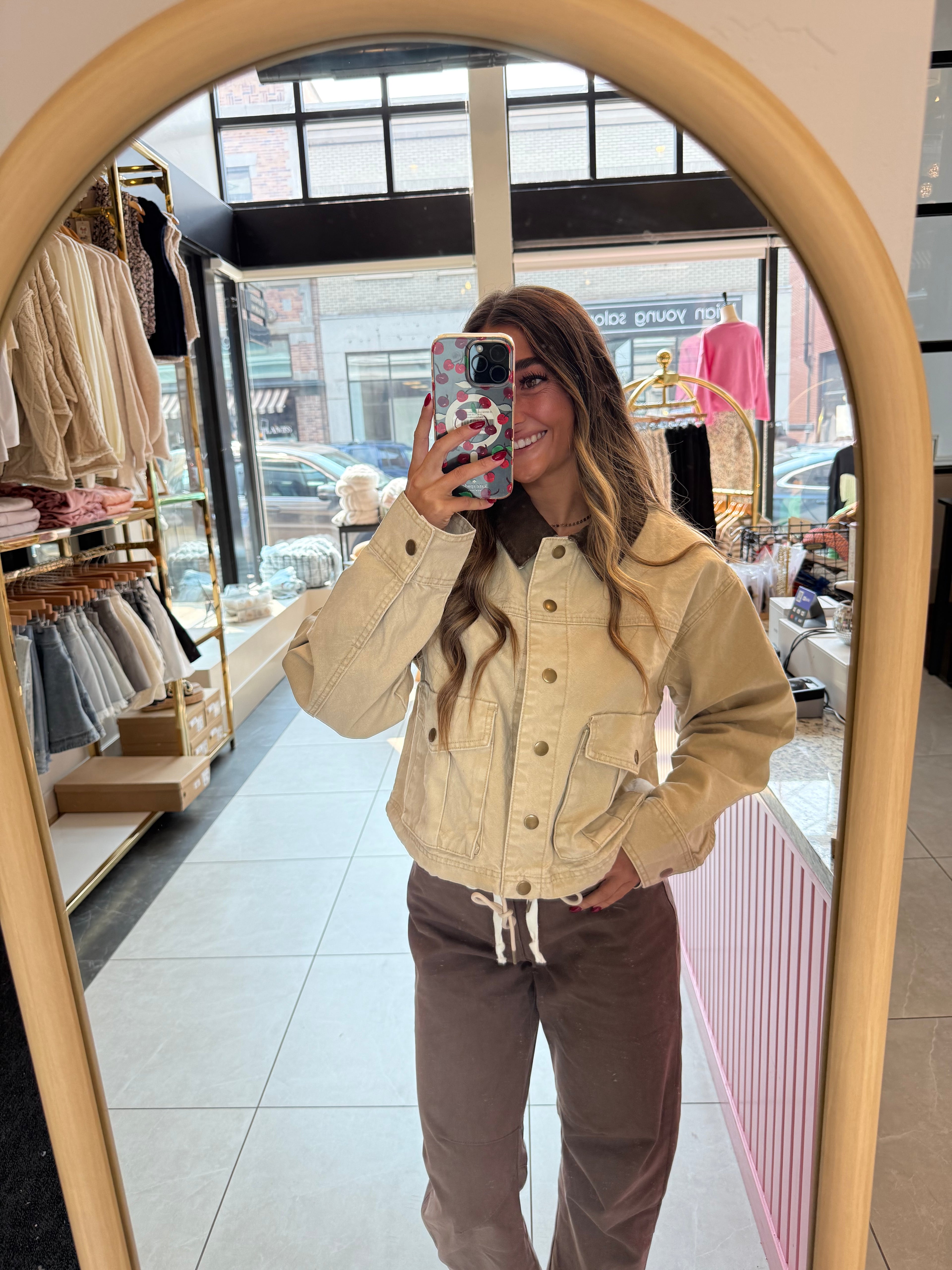 Mocha Edge Cropped Jacket