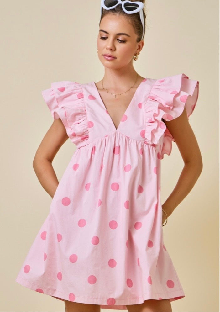 Pink Polka Dot Dress