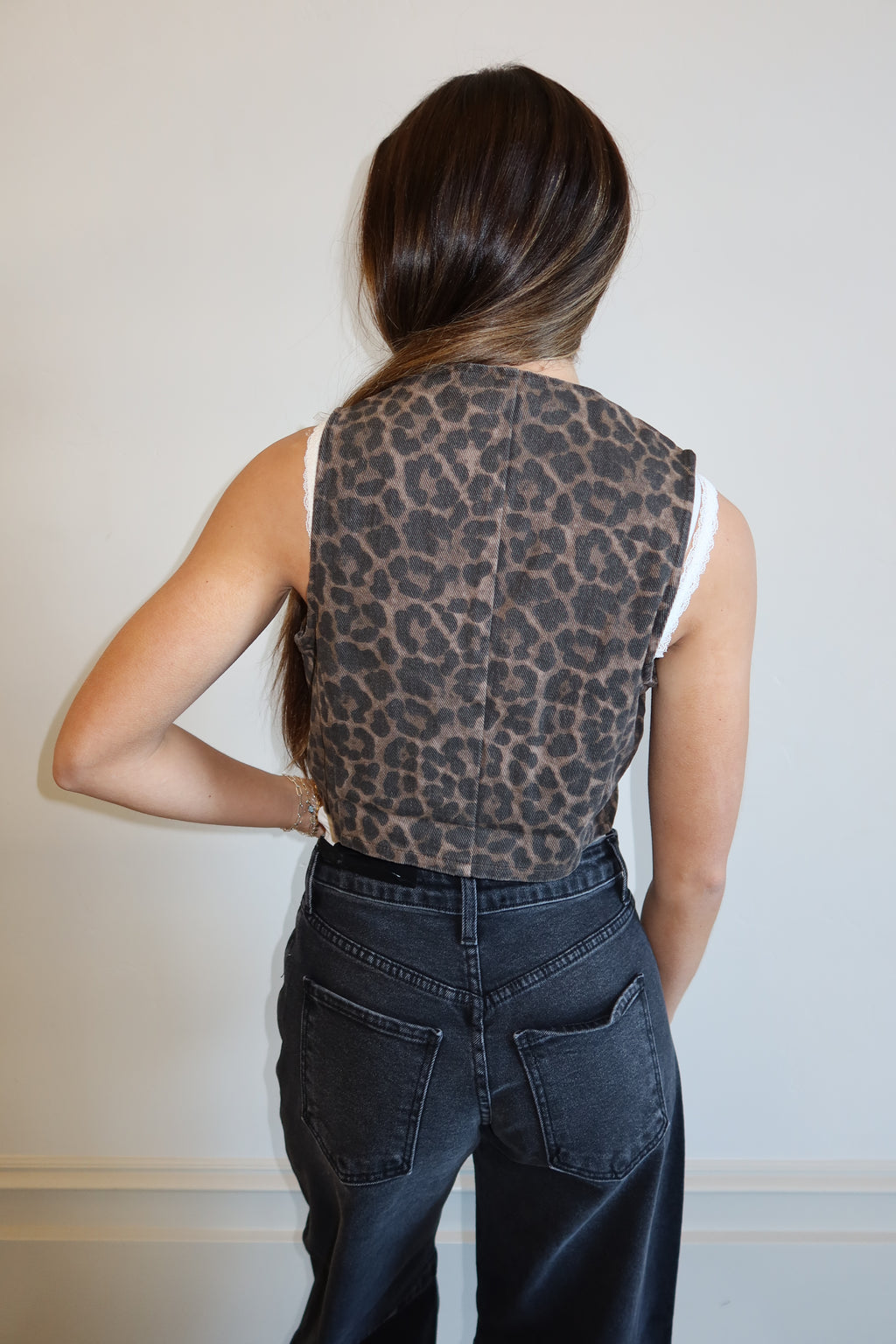 Wild Denim Cheetah Vest
