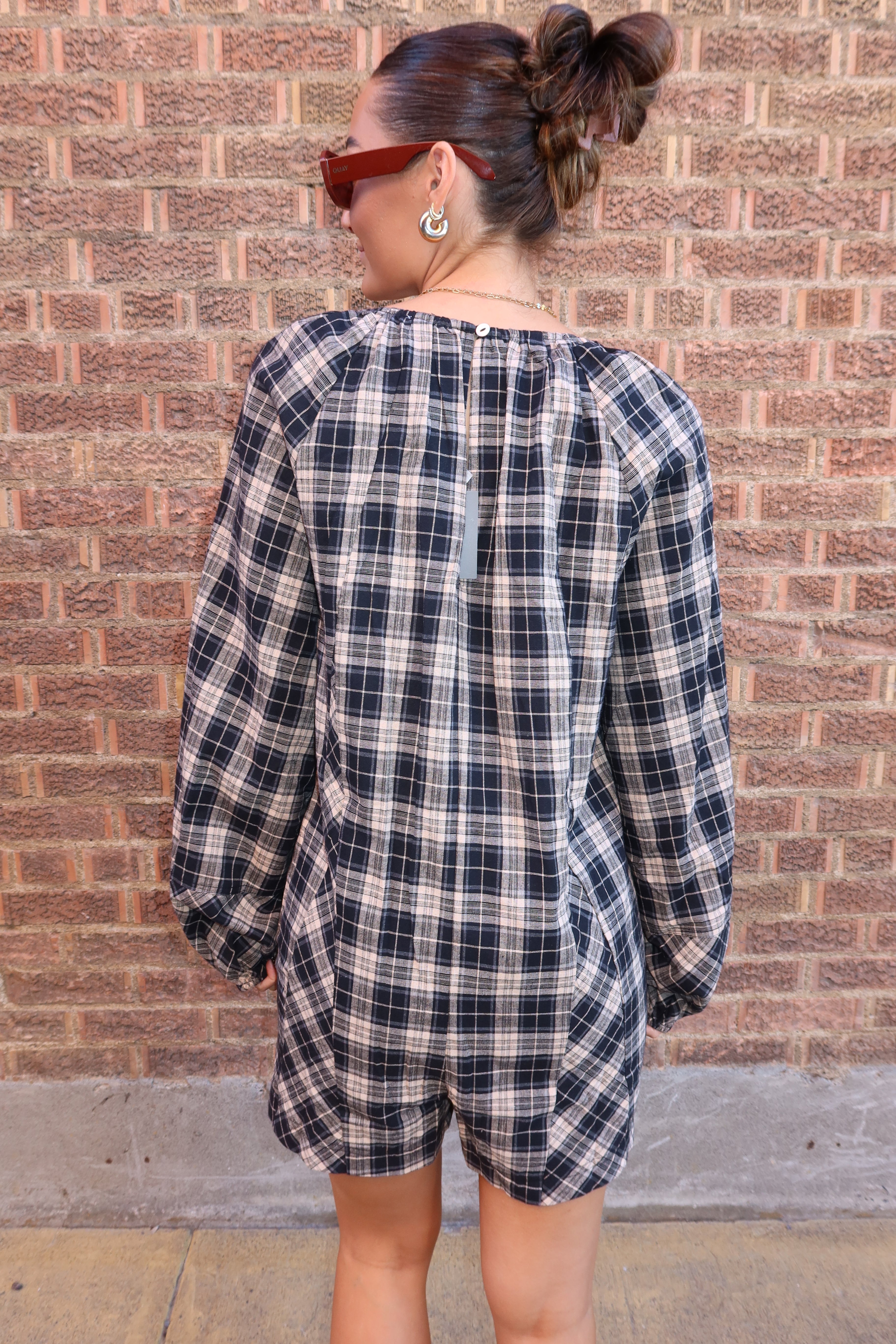 Brooklyn Plaid Romper