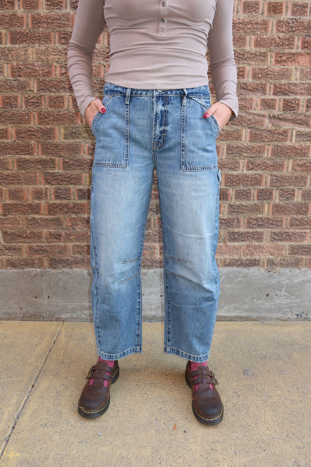 Luna Frame Barrel Jean