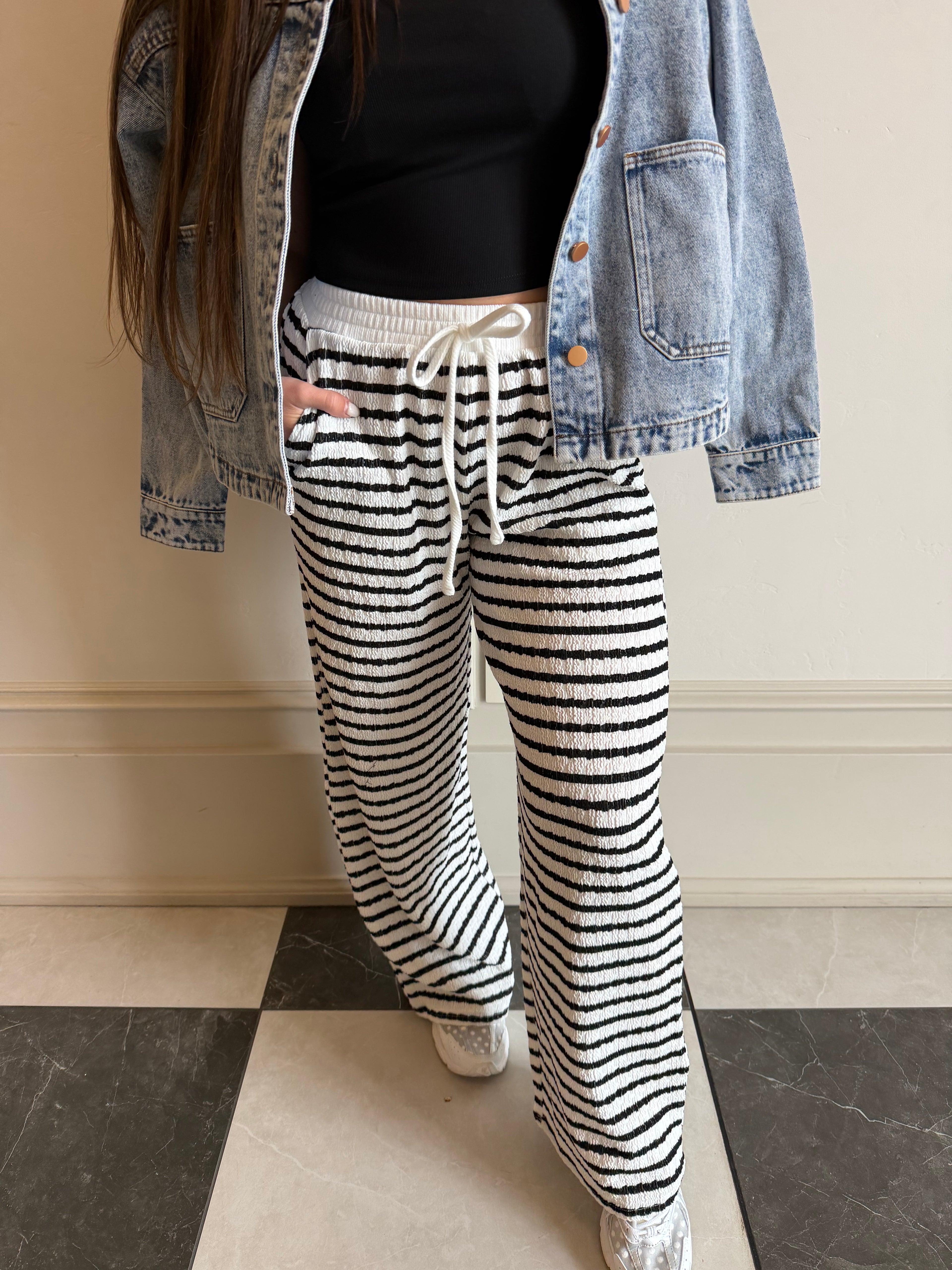 B&W stripe pants