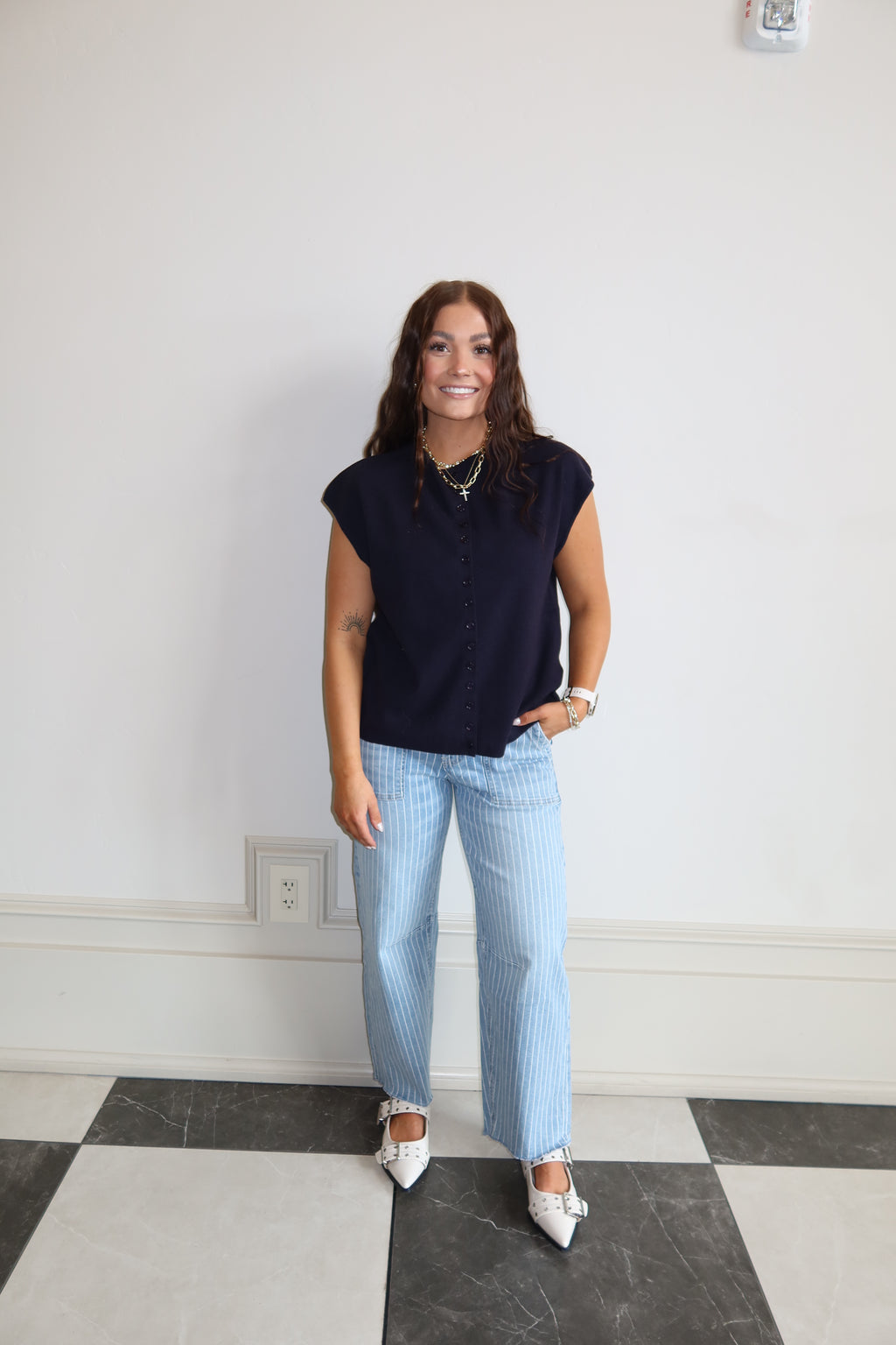 Harbor Line Knit Top